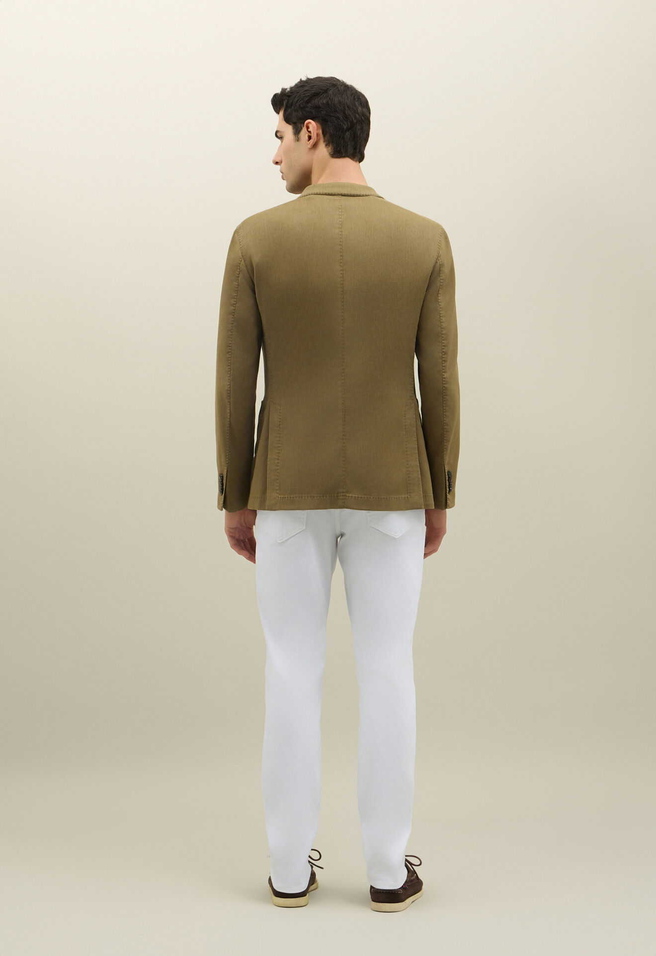 Boglioli Blended soft Cotton Dover Jacket Khaki X2902QSB440700123R0564