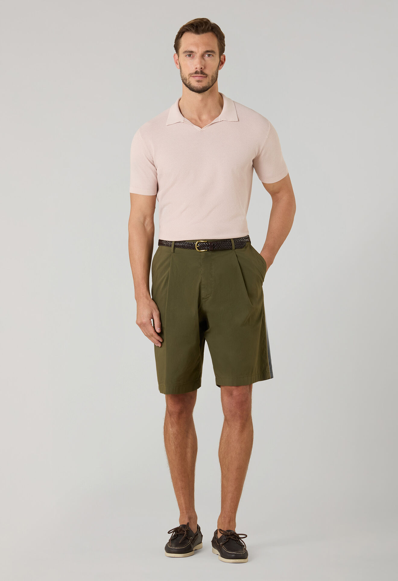 Boglioli Garment Dyed Cotton Piqu&eacute; short-sleeve Polo Pink Pastel 91571TSB4801001080913