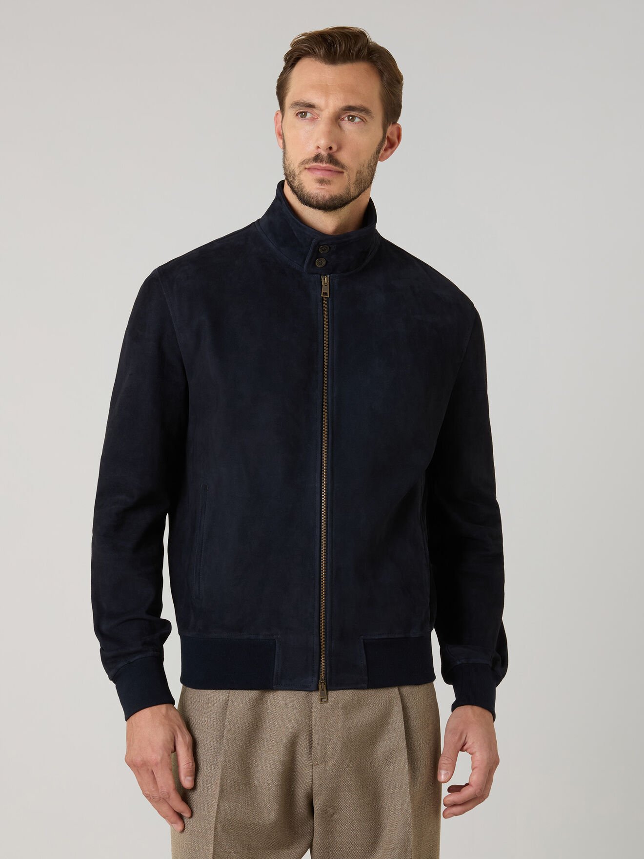 Boglioli Suede Bomber Blue OCP503SB5901001800780