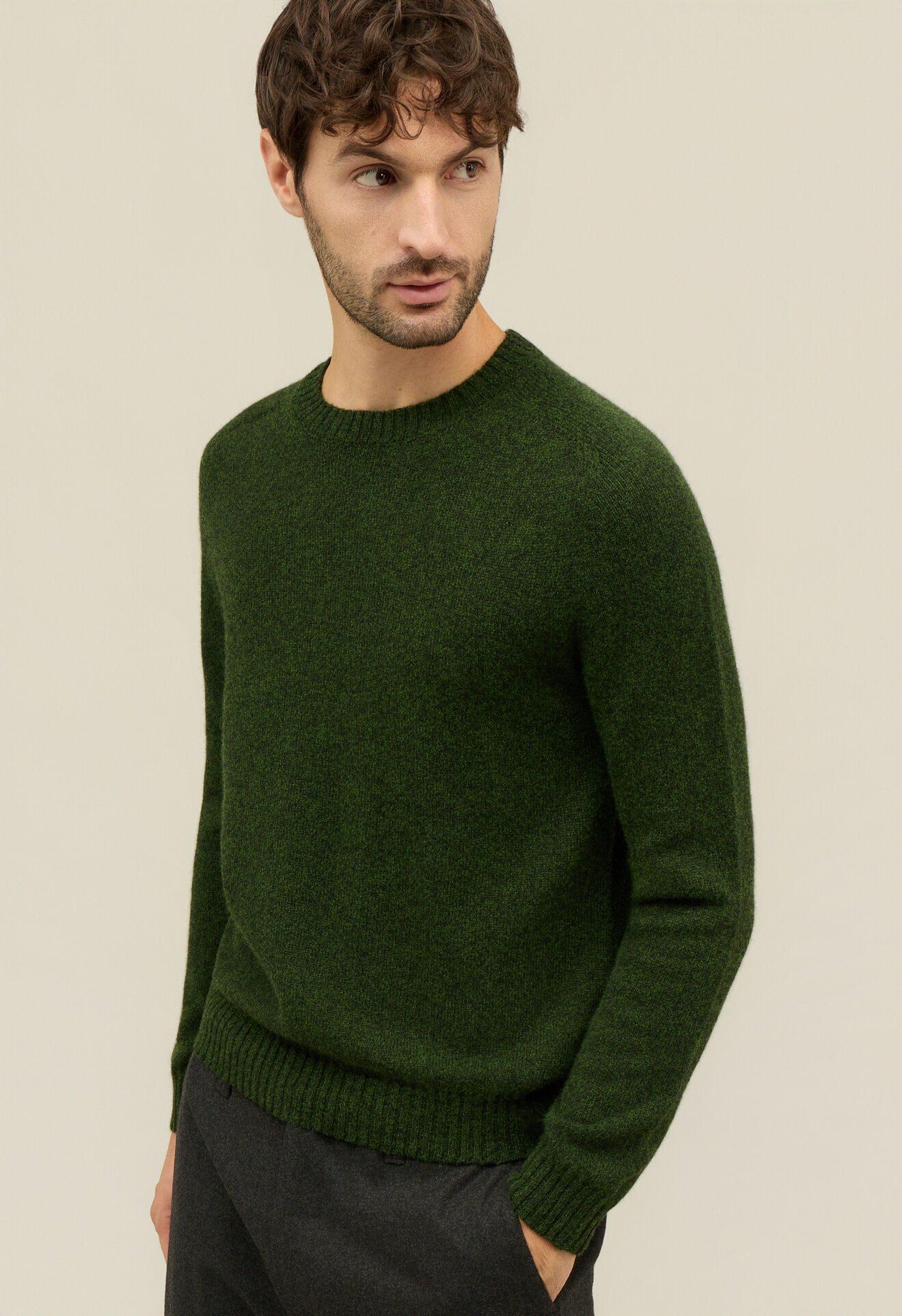Boglioli Girocollo in cashmere Verde 91445FB1814001080550