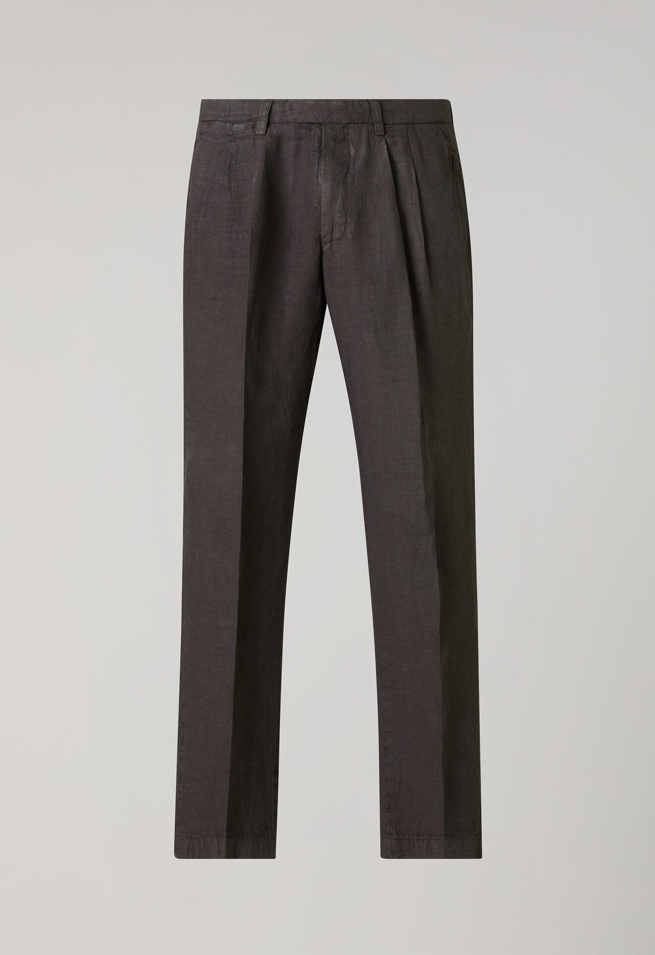 Boglioli Garment Dyed Linen Napoli Trousers Brown 89952QSB5752001080480