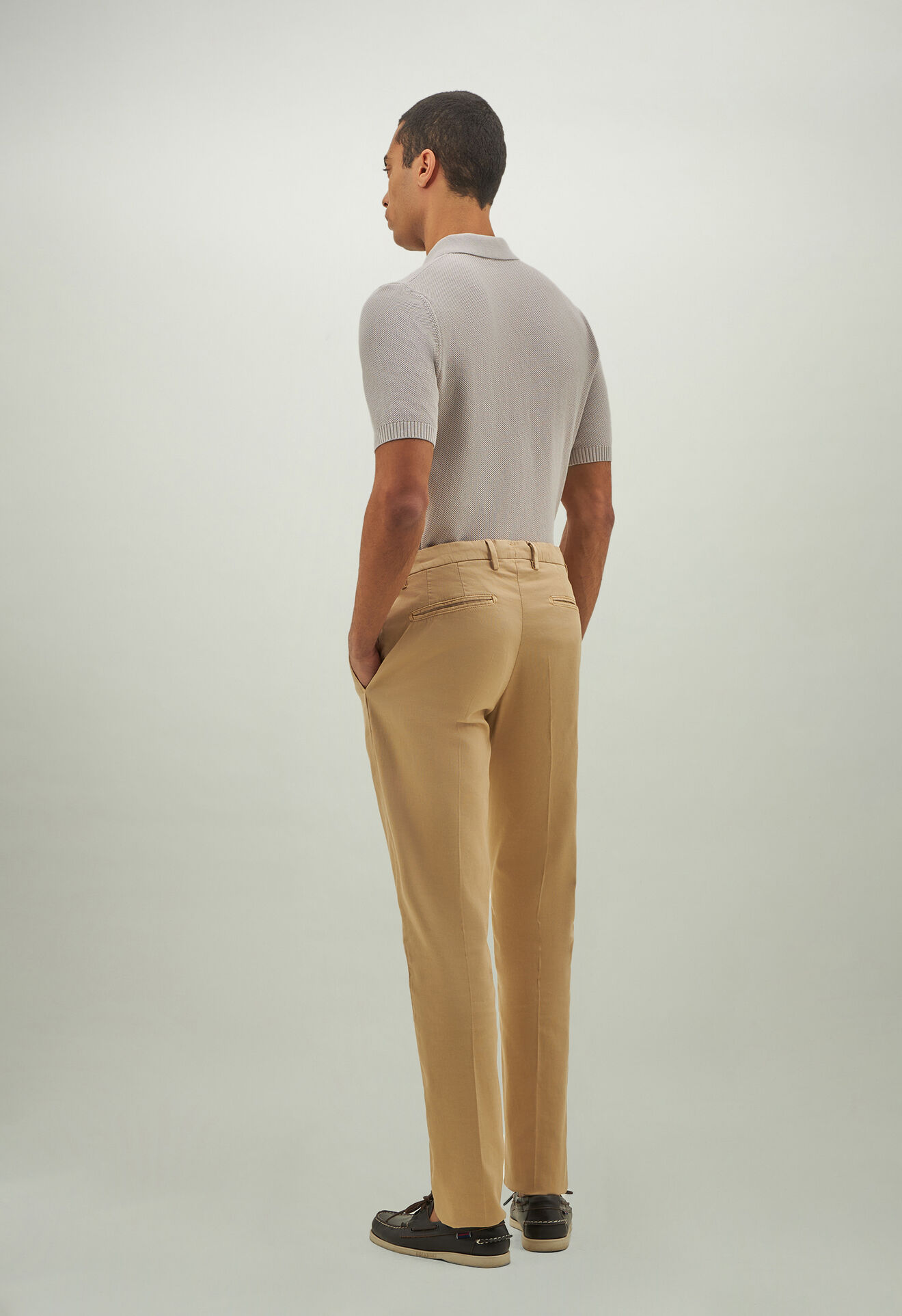 Boglioli Comfort Cotton Piqué Slim Chinos Beige 80882QSA0420001086R0235