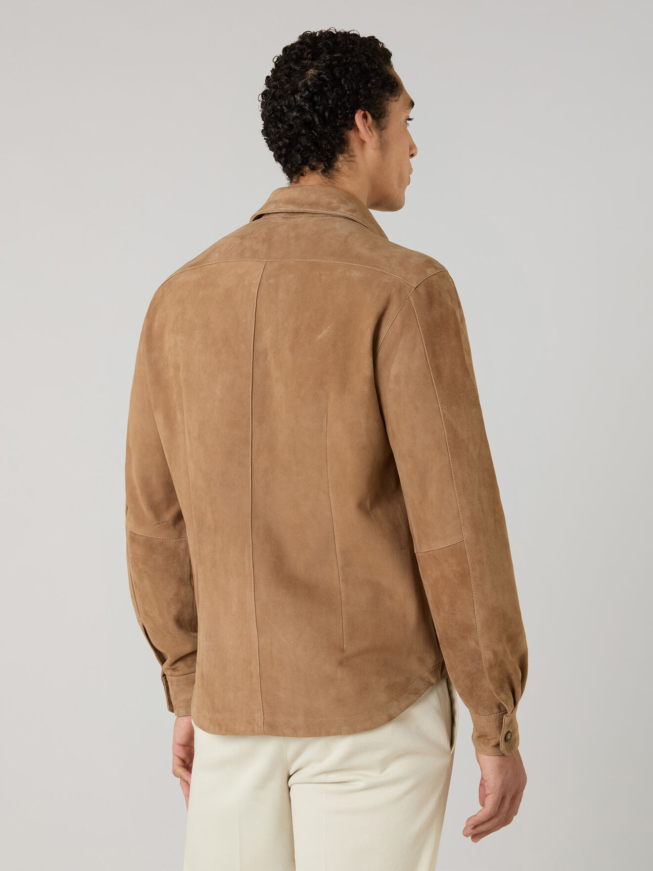 Boglioli Suede Overshirt Camel OCP508SB5901001800340