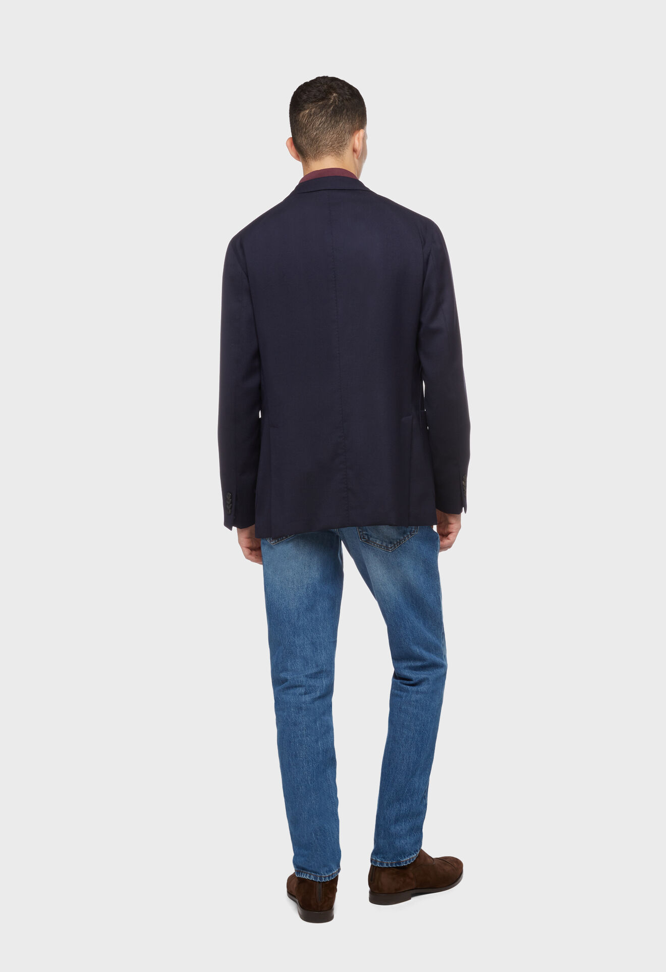 Boglioli Dark blue 100% wool K-Jacket Dark blue color N1302EBAS53400150R0780