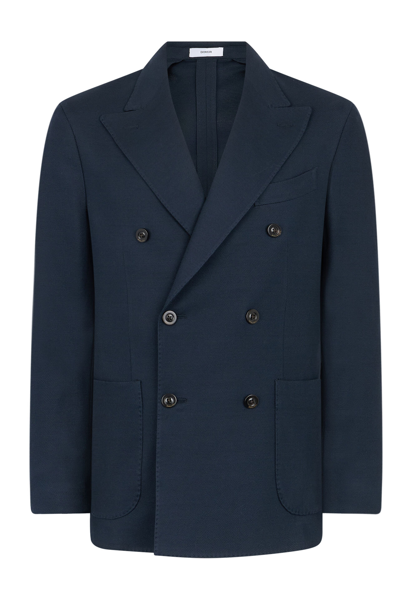 Boglioli Doppelreihiges Sakko Dover aus Baumwolljersey Blau X4302ESB502400123R0780