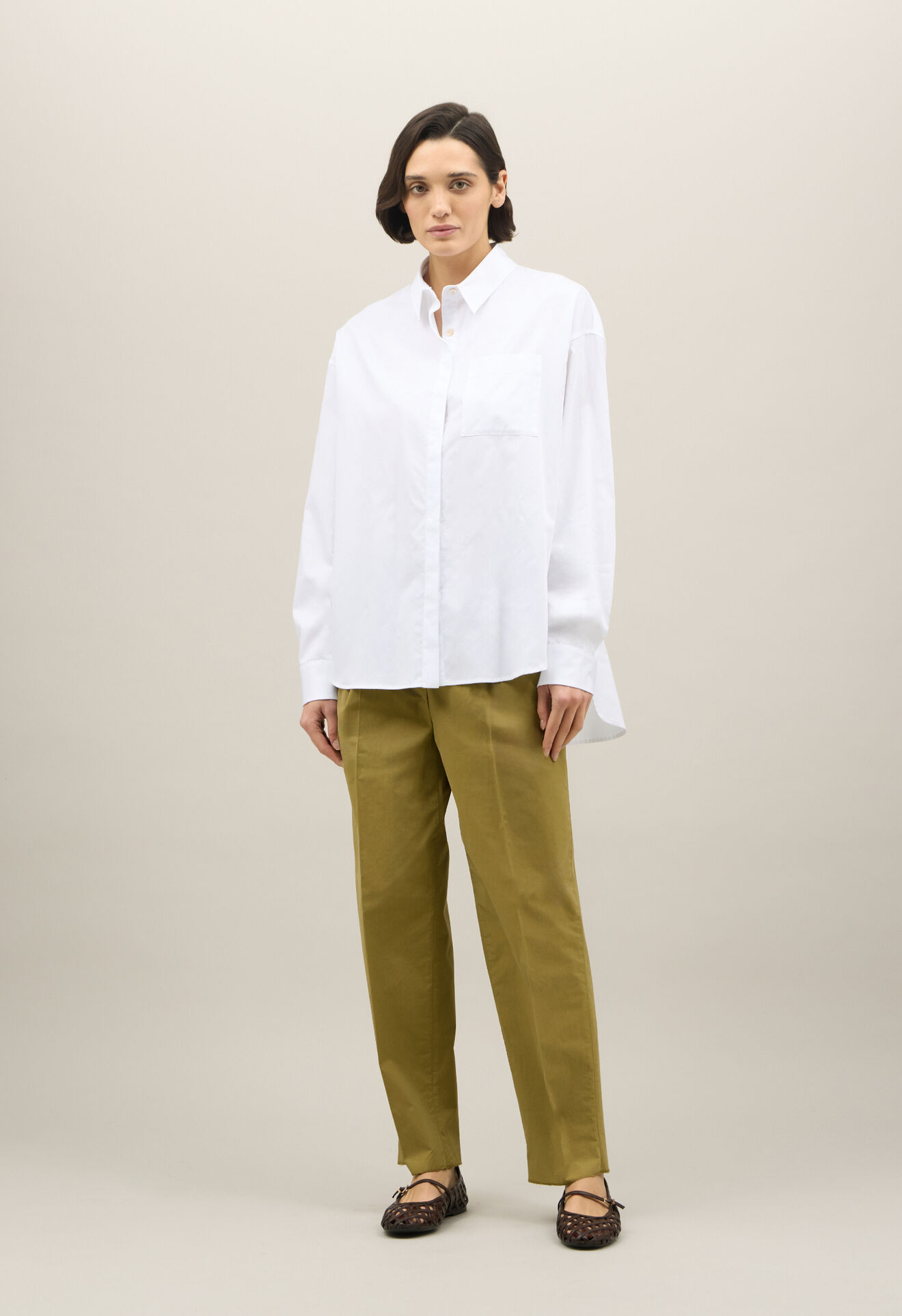 Boglioli Cotton Popeline over Shirt White 55044SB5940002150101