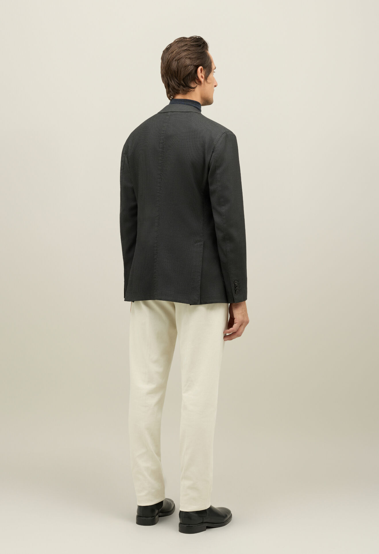 Boglioli Natural Stretch Honeycomb Wool K-Jacket Grey N1302JFB542000138R0870