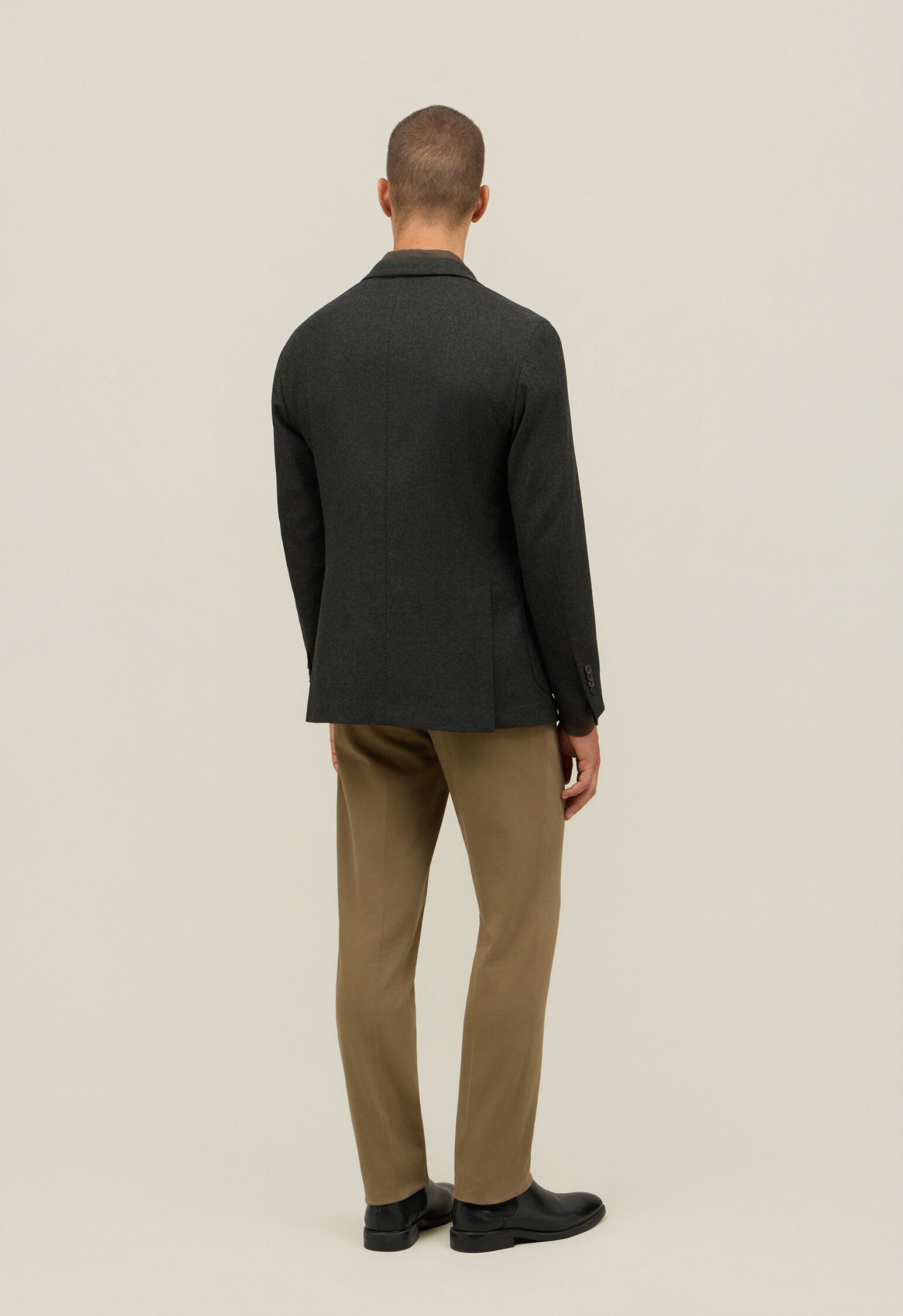 Flannel K-Jacket in Dark Green: Luxury Italian Jackets for Men