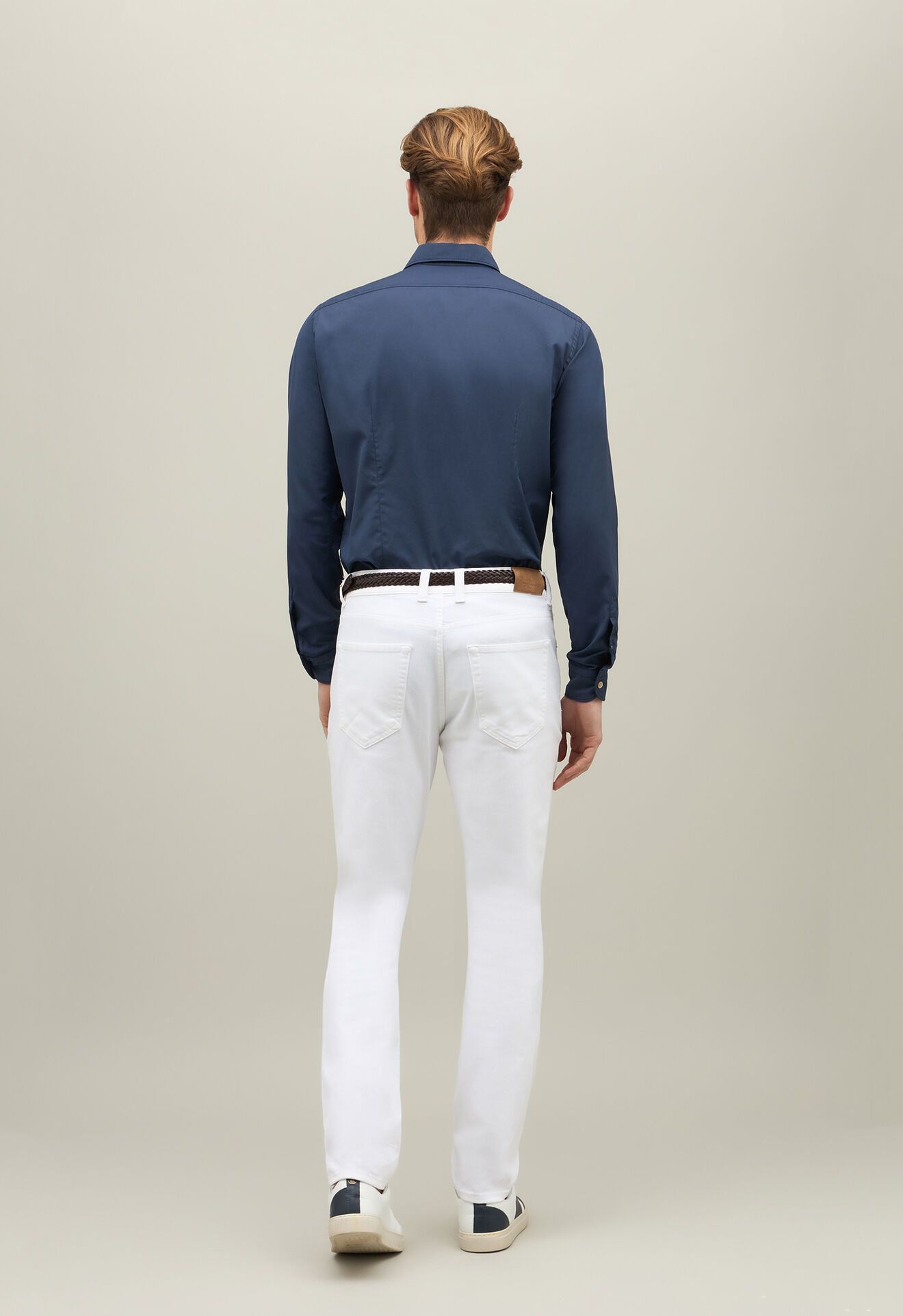 Boglioli Garment-dyed poplin Shirt Blue 589TSB4857001080793