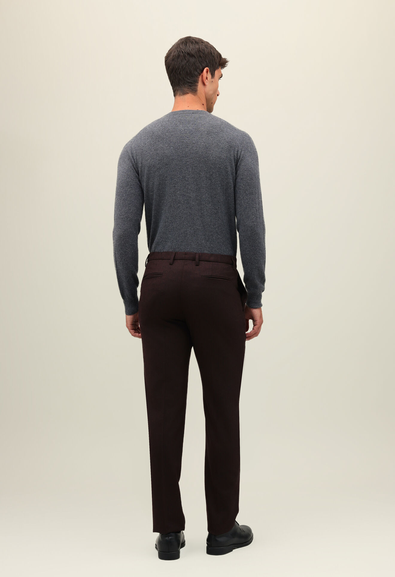 Boglioli Superlight Flannel Zeta Trousers Bordeaux 80887FA0128001086R0975