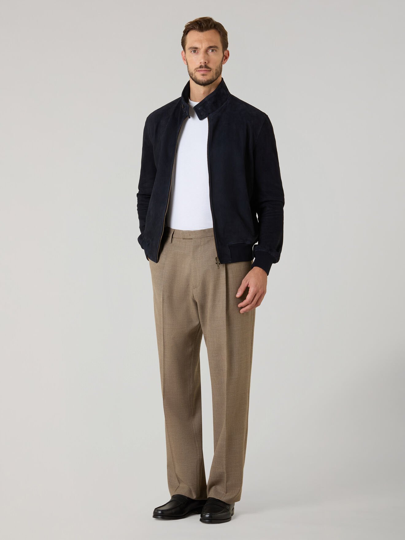 Boglioli Suede Bomber Blue OCP503SB5901001800780