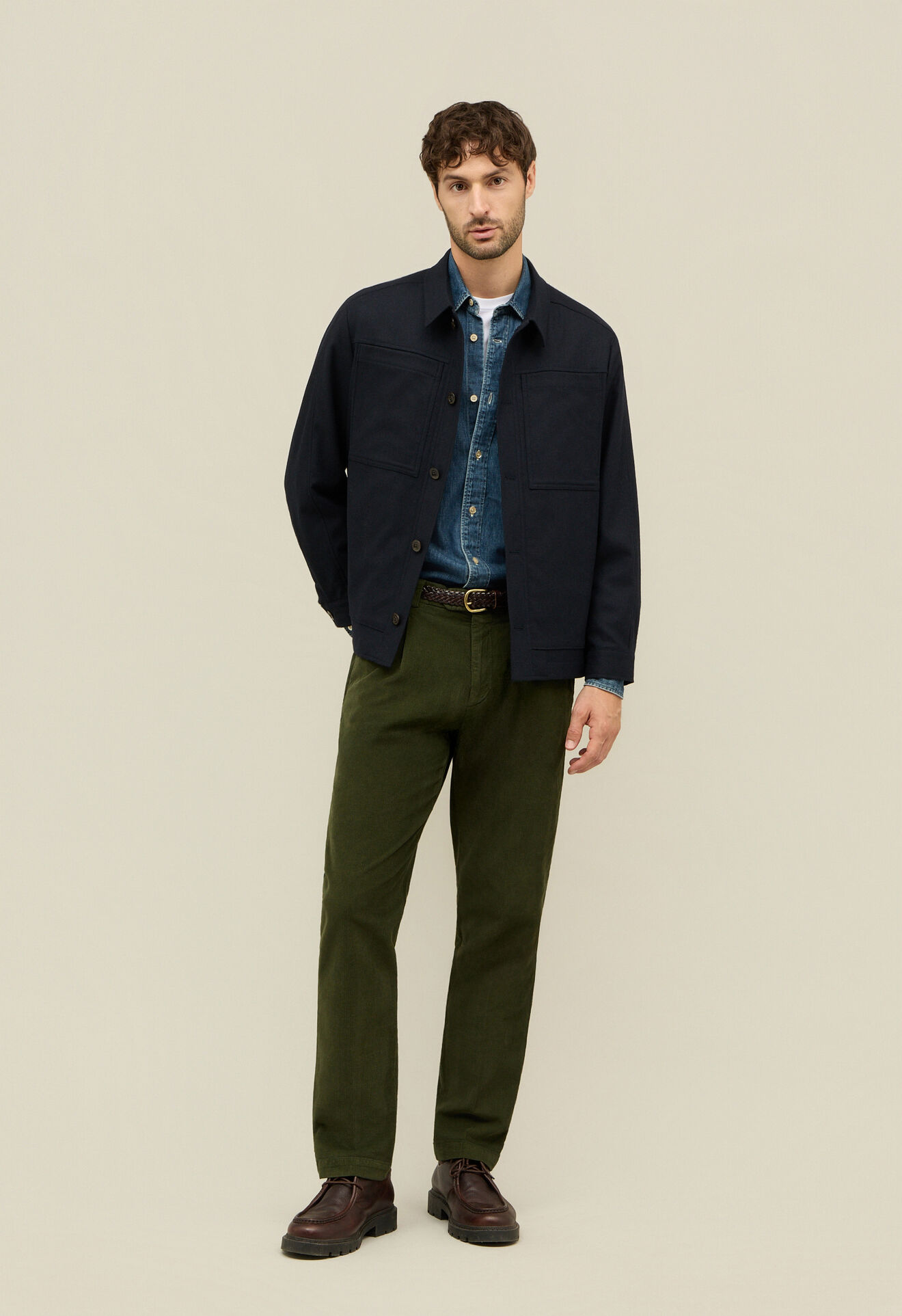 Boglioli Flannel Boxie Jacket Blue 62200EFB510800109R0790