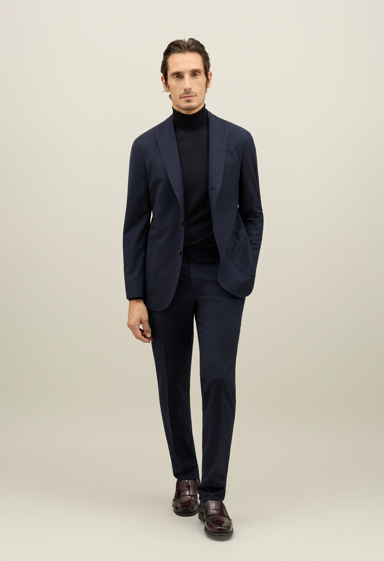 Boglioli High Twist Wool K-Suit Blue N29C2EFA0042001506R0790