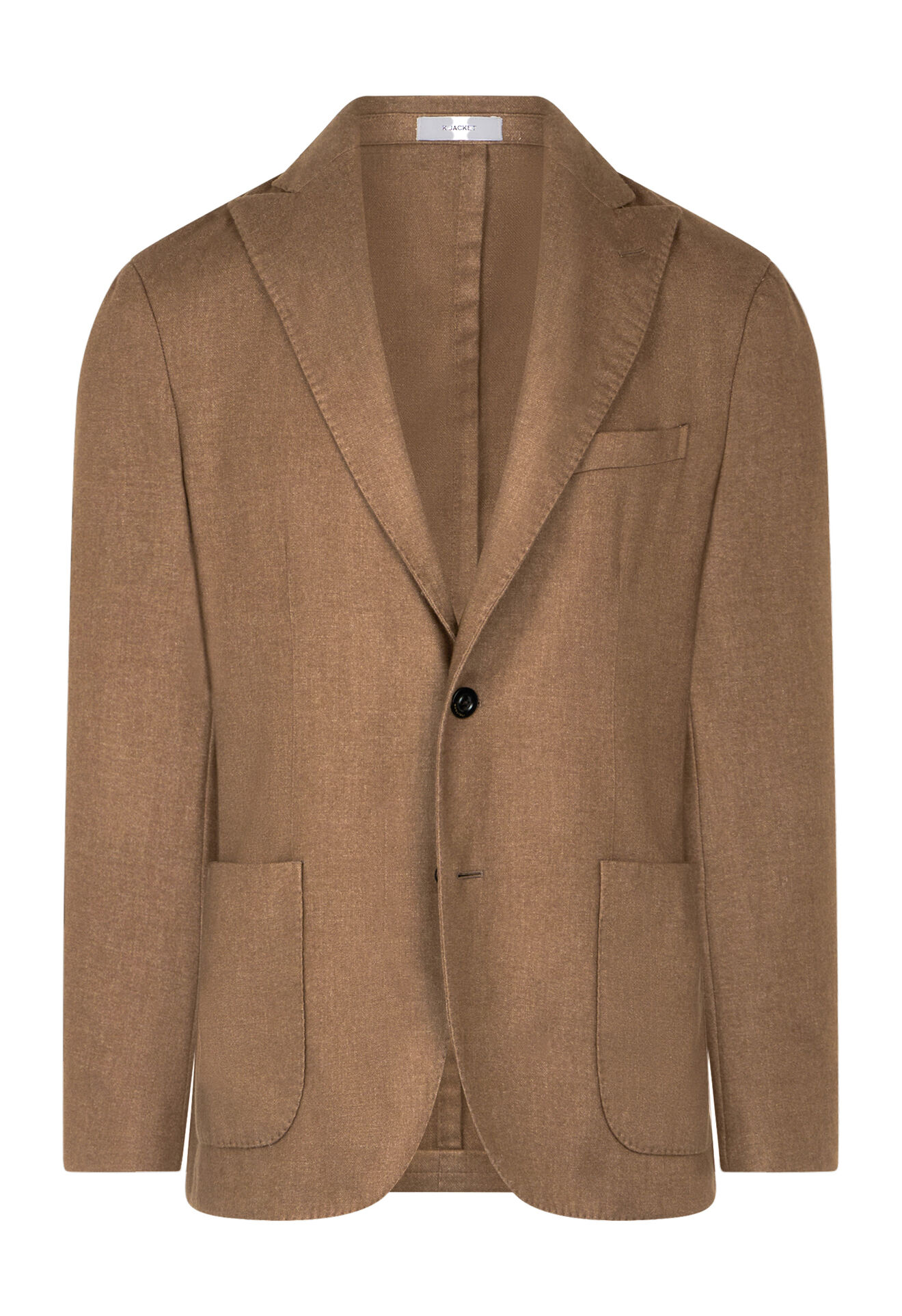 Garment Dyed Light Wool K-Jacket in Brown: Luxury Italian Jackets  