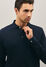 Boglioli Garment-dyed Cotton Long sleeve Polo Blue 91551SA0716001080793