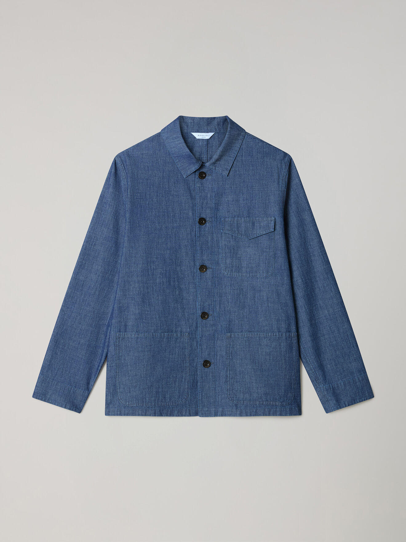 Boglioli Indaco Denim Workwear Jacket Blue Denim 63800EWSB6016001090770