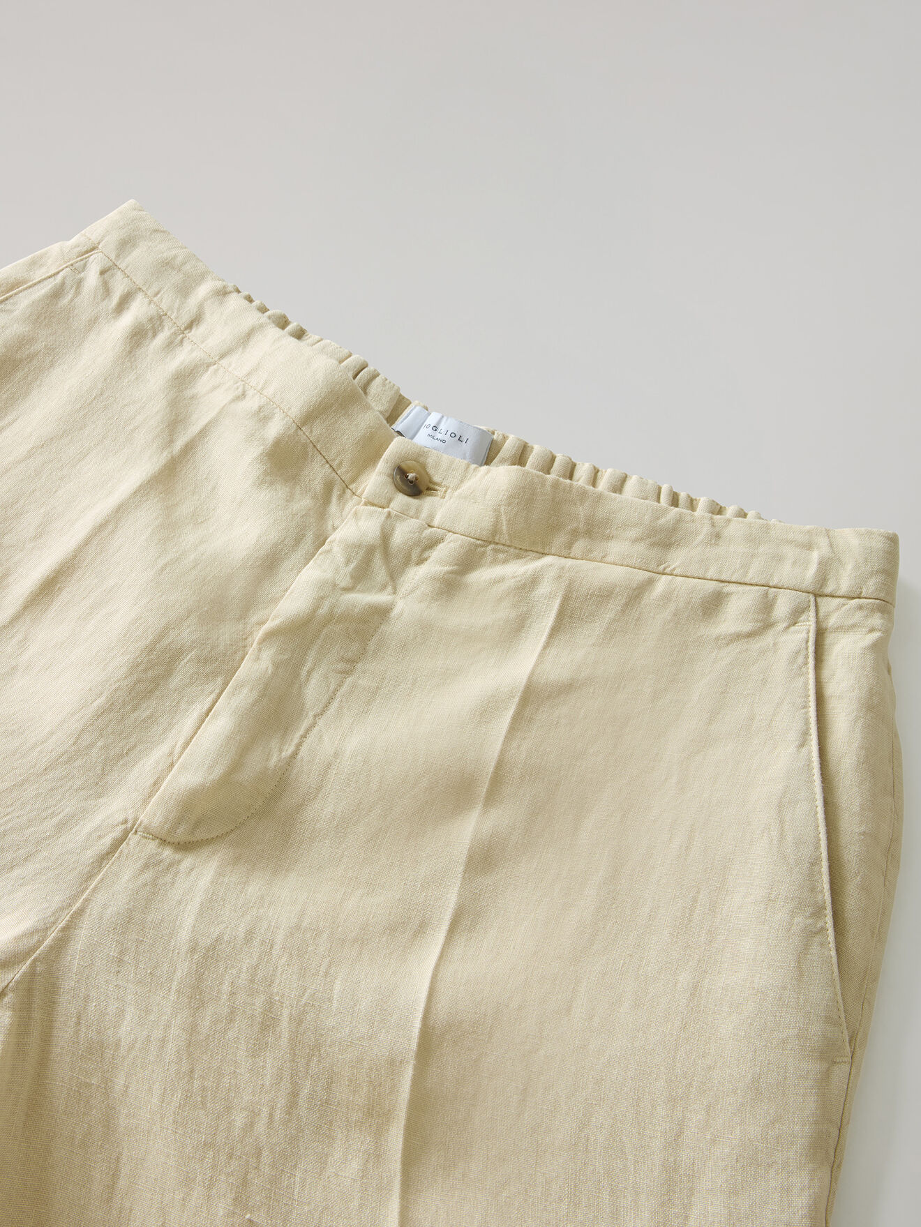 Boglioli Garment Dyed Linen Joggers Beige 80927QSA0426001086R0215