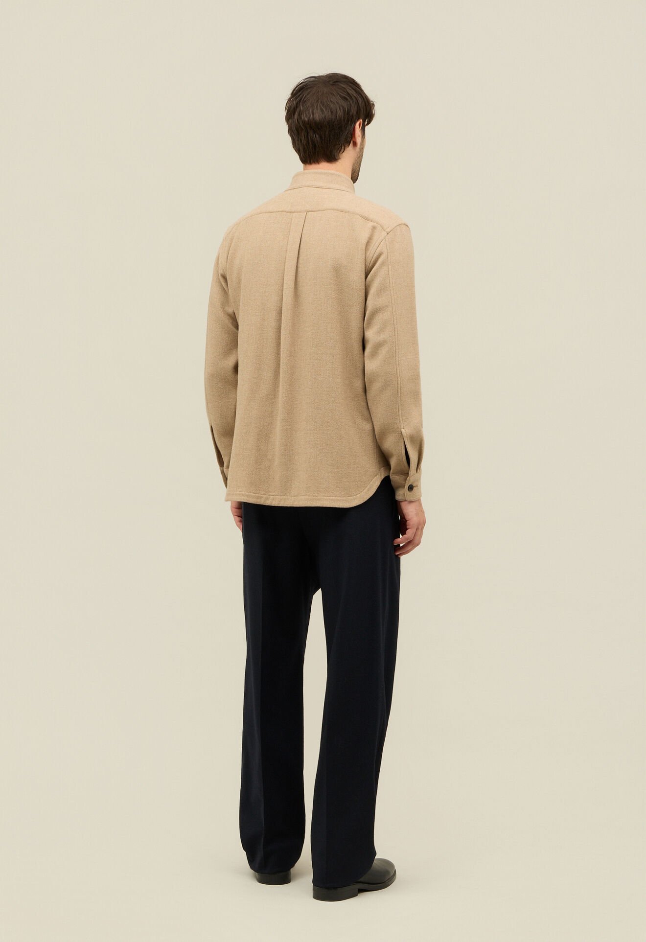 Boglioli Soft Wool blend Guru Overshirt Beige 618000FB4011001090320