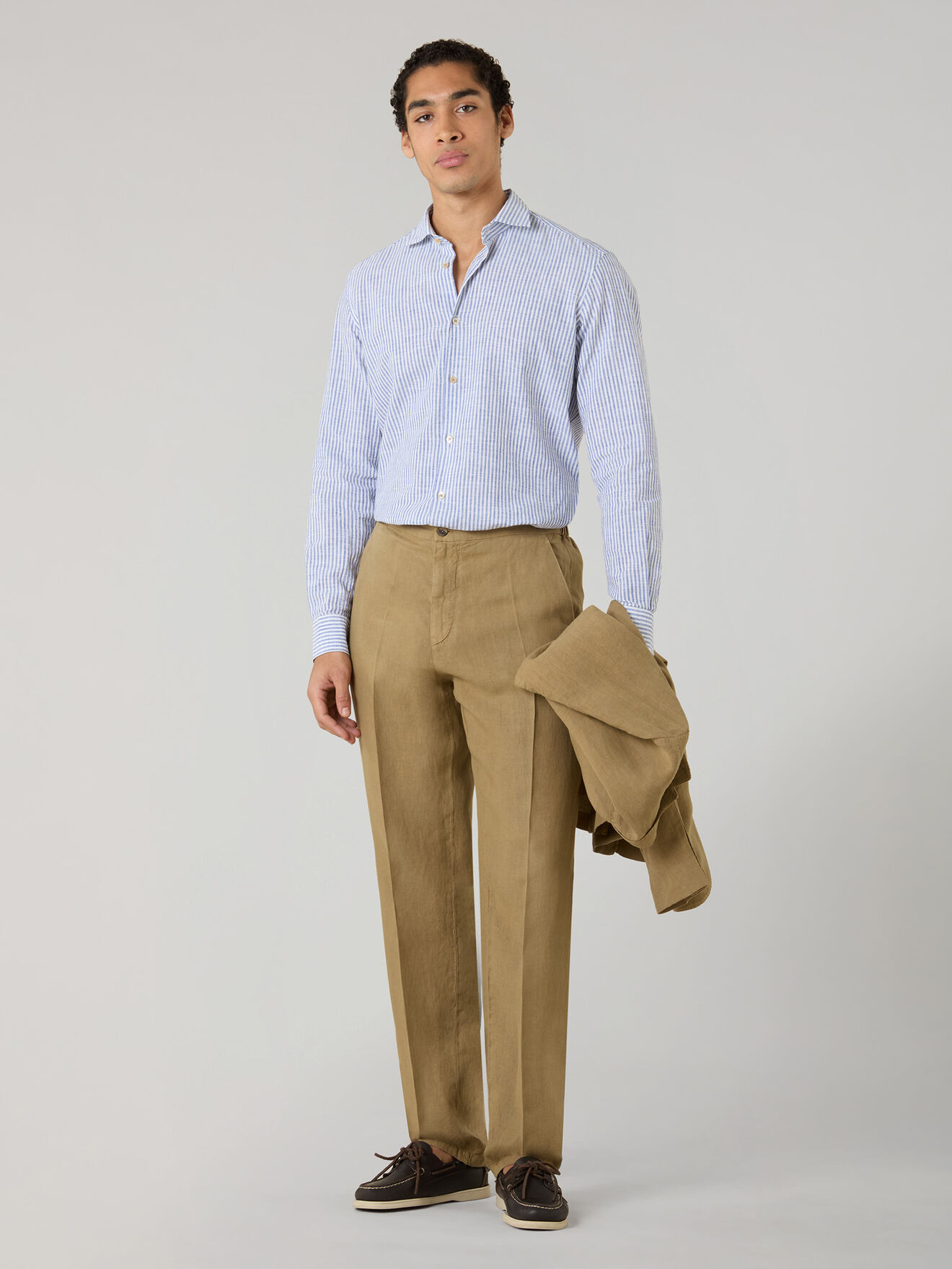 Boglioli Garment Dyed Linen Joggers Camel 80927QSA0426001086R0316