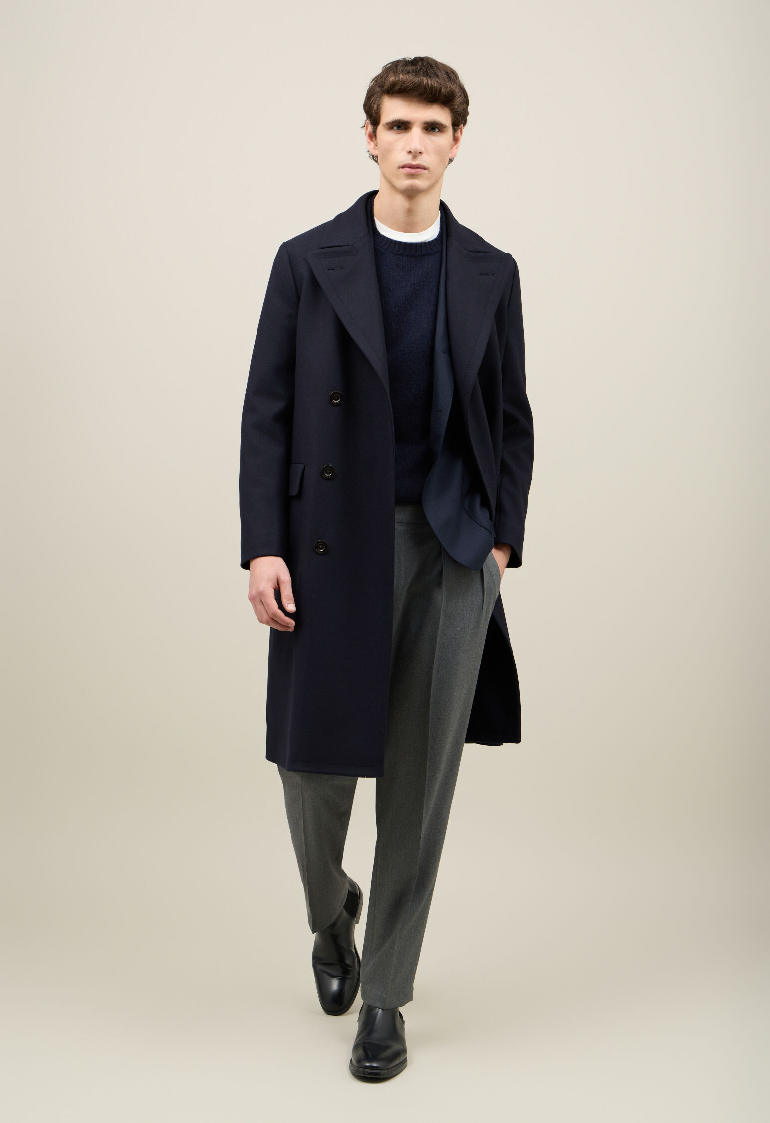 <極美品>BOGLIOLI COAT ブルー カシミヤ ウール ジャケット 48 Wool Felt tailor Coat in Blue: Luxury Italian Coat for Men | Boglioli®