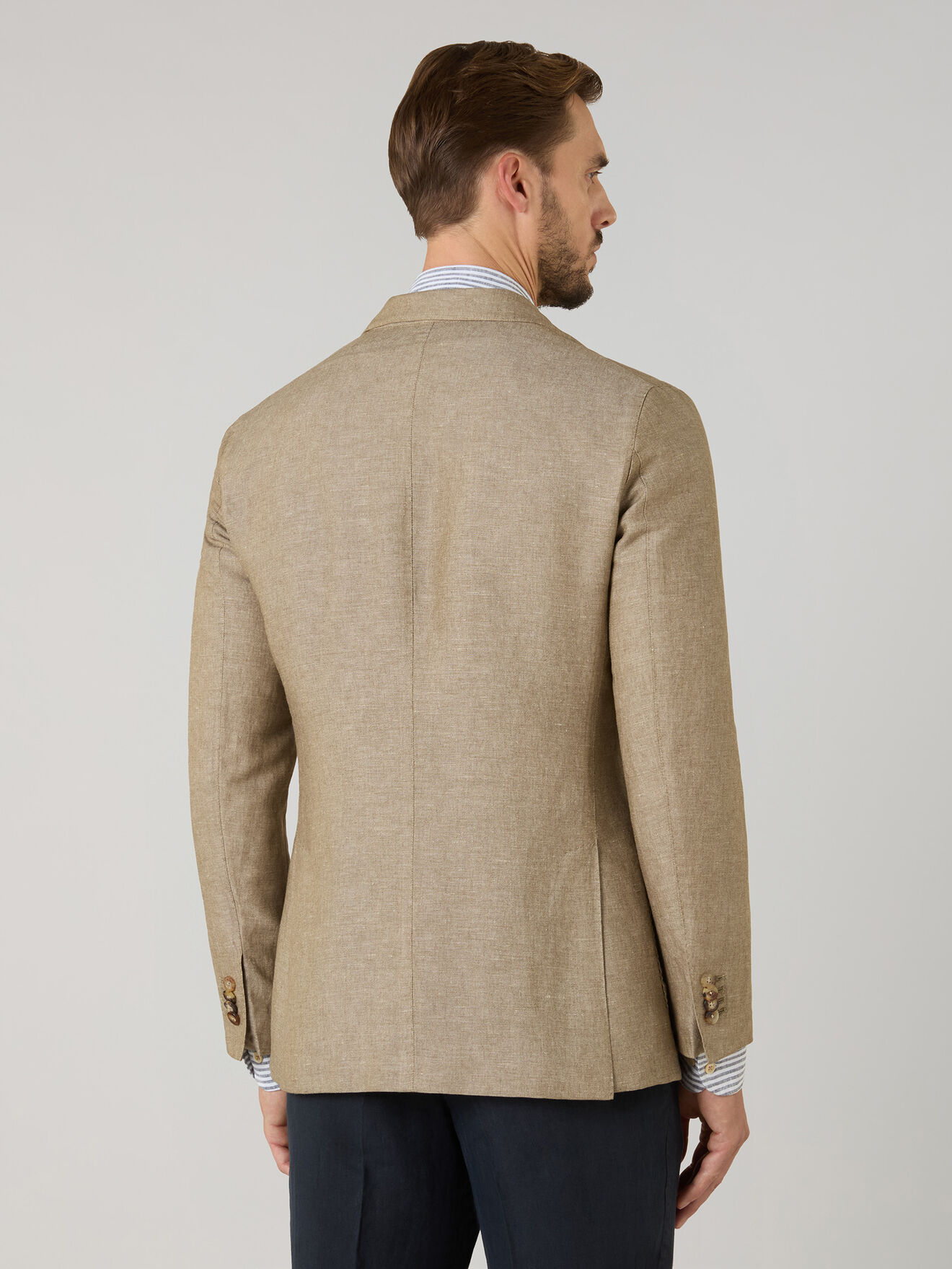 Boglioli Linen Cashmere Silk K-Jacket Light Brown N6302JSB641100150R0465