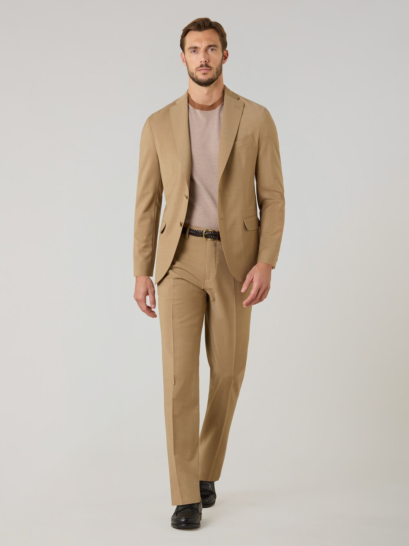 Boglioli Stretch Wool K-Suit Camel N12C2ESB5109001506R0300