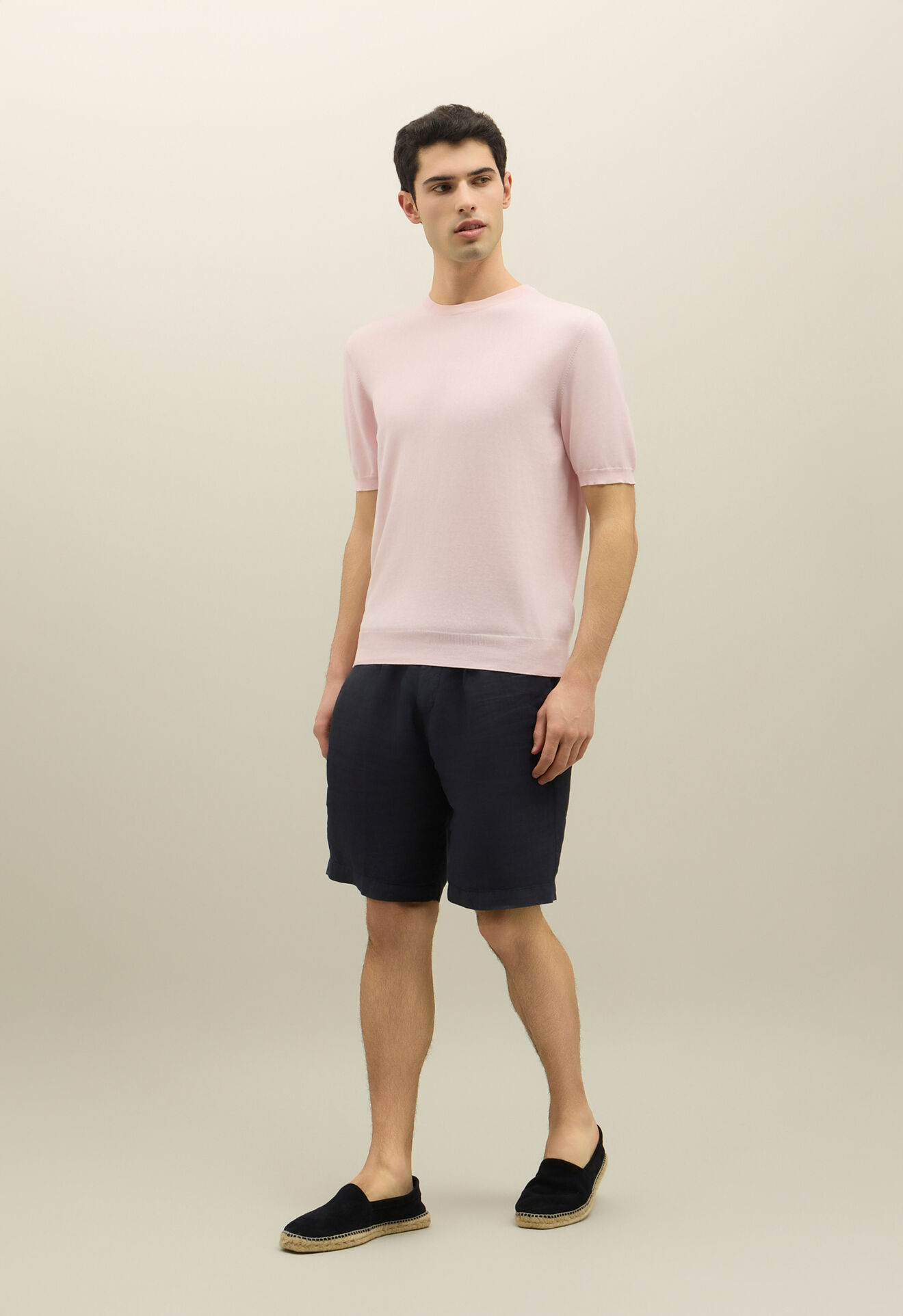 Boglioli Garment Dyed Cotton T-Shirt Pastel Pink 91555TSA0803001080931