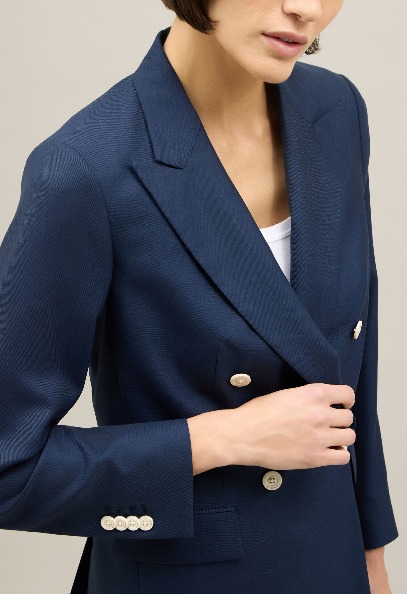 Boglioli Wool Twill Bianca Blazer Blue ZD0340SB5930002D60780