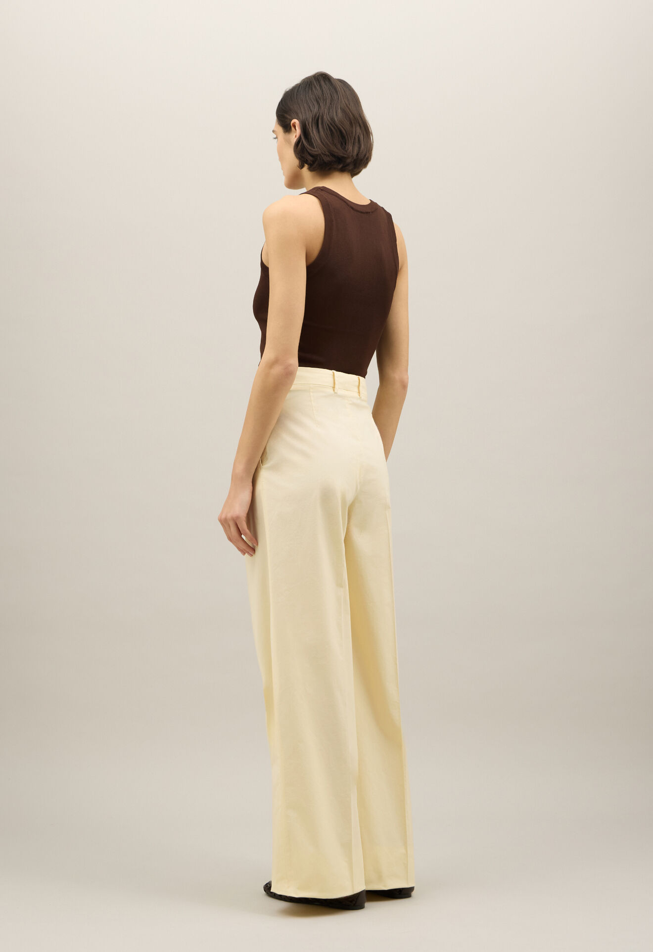 Boglioli Light Popeline Palazzo Trousers Beige 88055QSB3439002150205