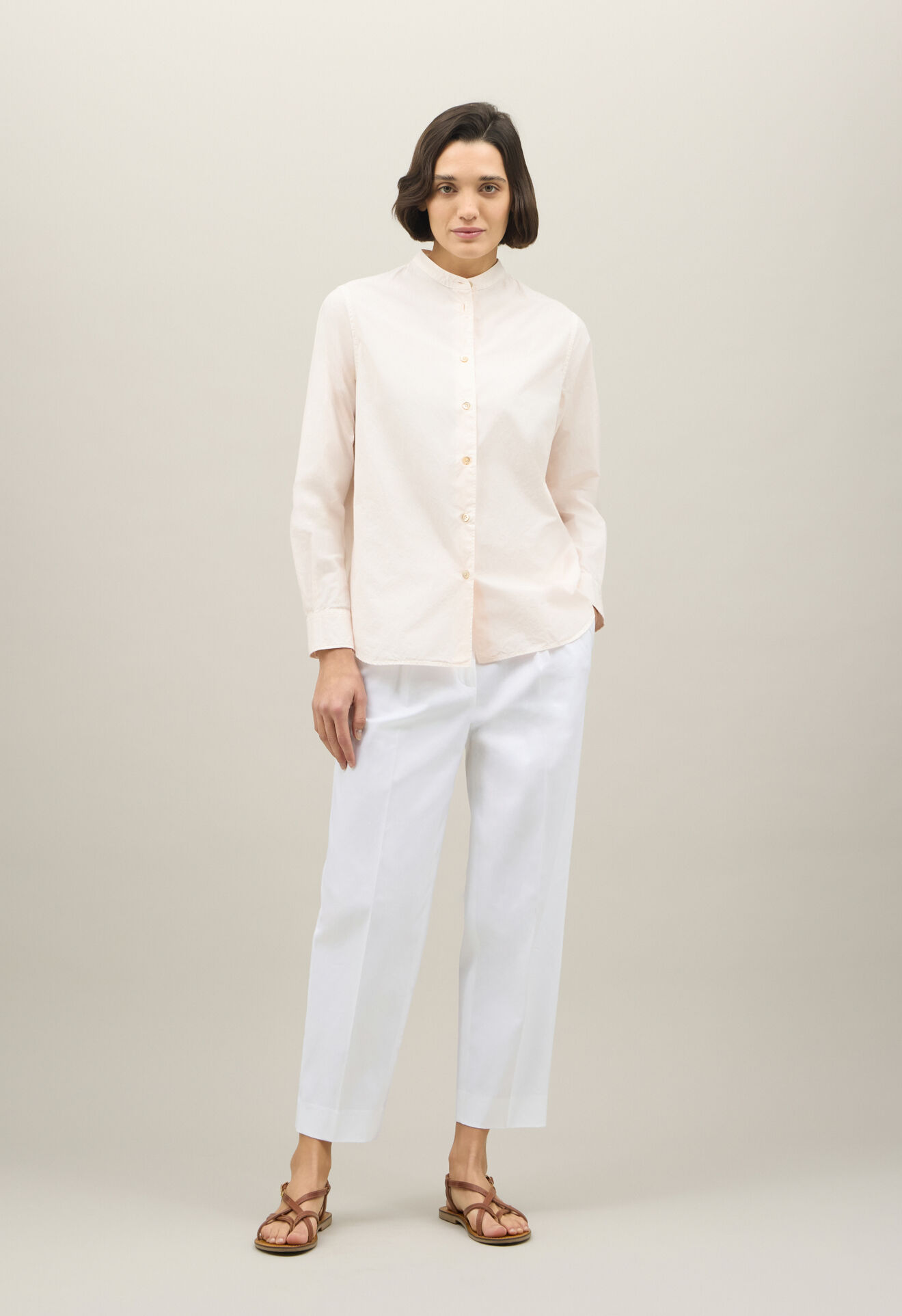 Boglioli Cotton Popeline Guru Shirt Pastel Pink 55048TSB5942002150931