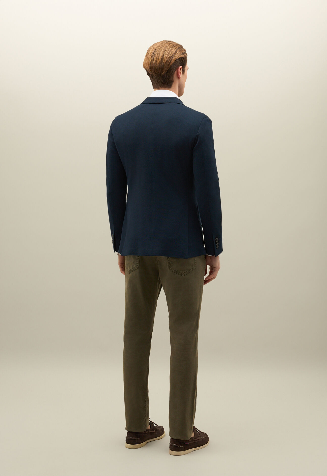 Boglioli Doppelreihiges Sakko Dover aus Baumwolljersey Blau X4302ESB502400123R0780