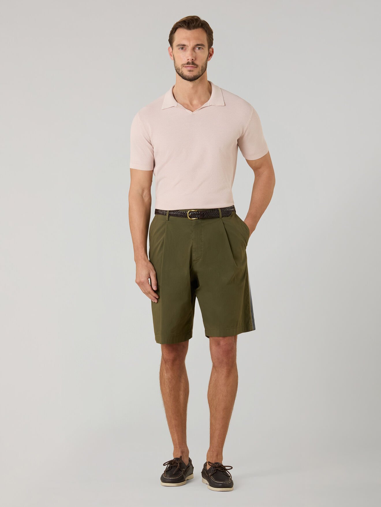 Boglioli Garment Dyed Cotton Piqu&eacute; short-sleeve Polo Pink Pastel 91571TSB4801001080913