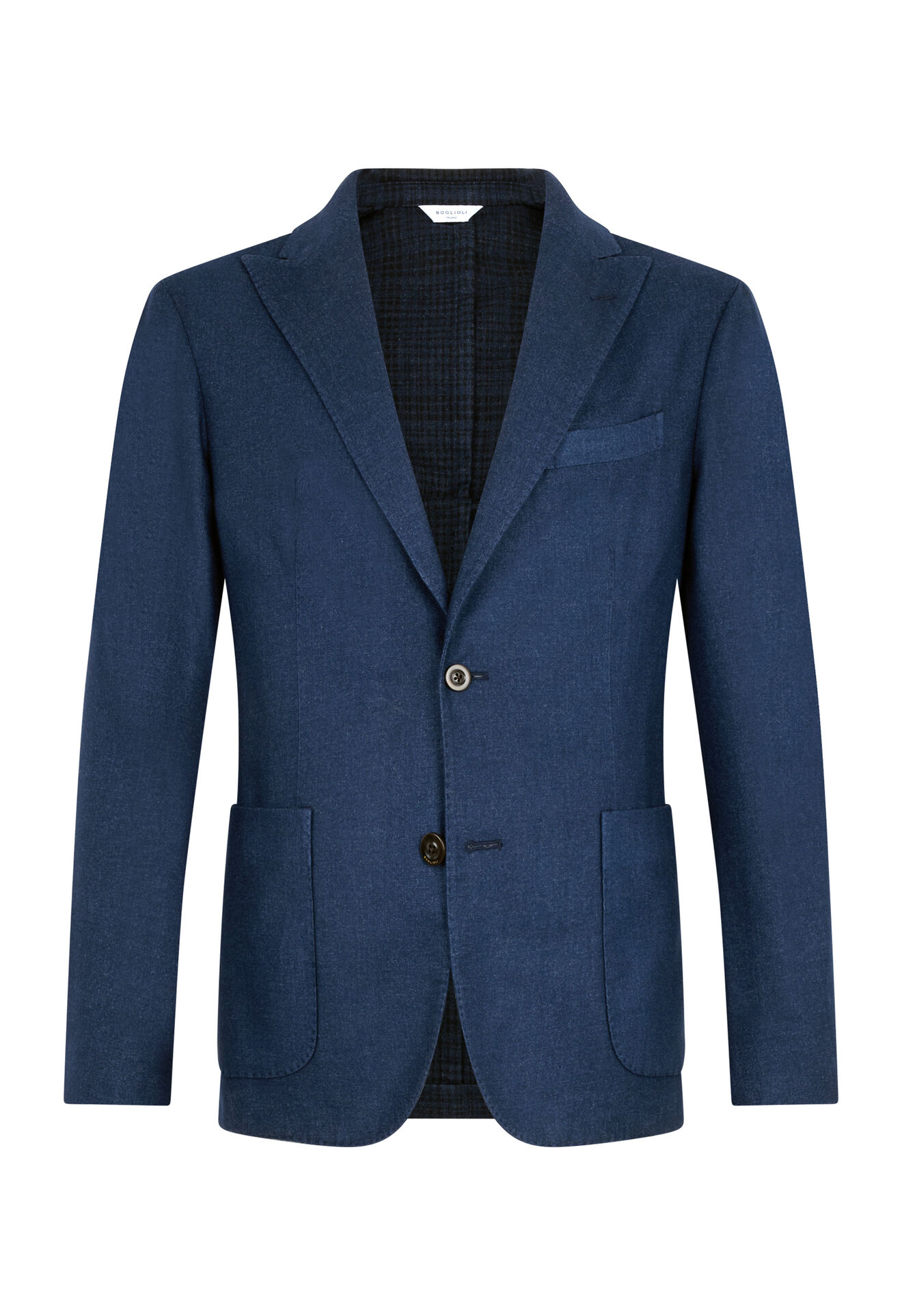 Boglioli Garment Dyed Wool K-Jacket Blue N6302JFA041500150R0784