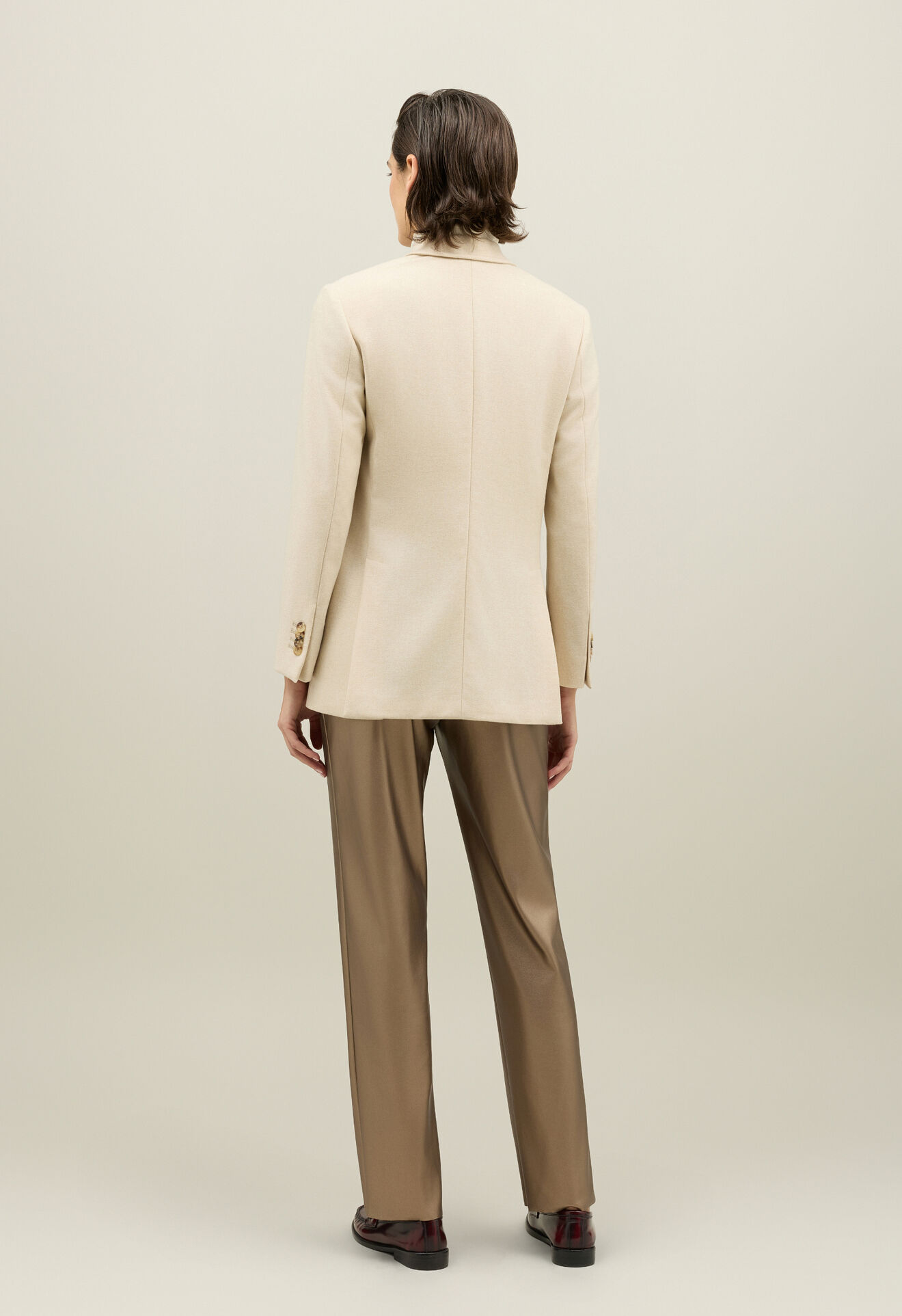 Boglioli Blended Wool Maia Blazer Light Beige ZD0333FB4942002D10160