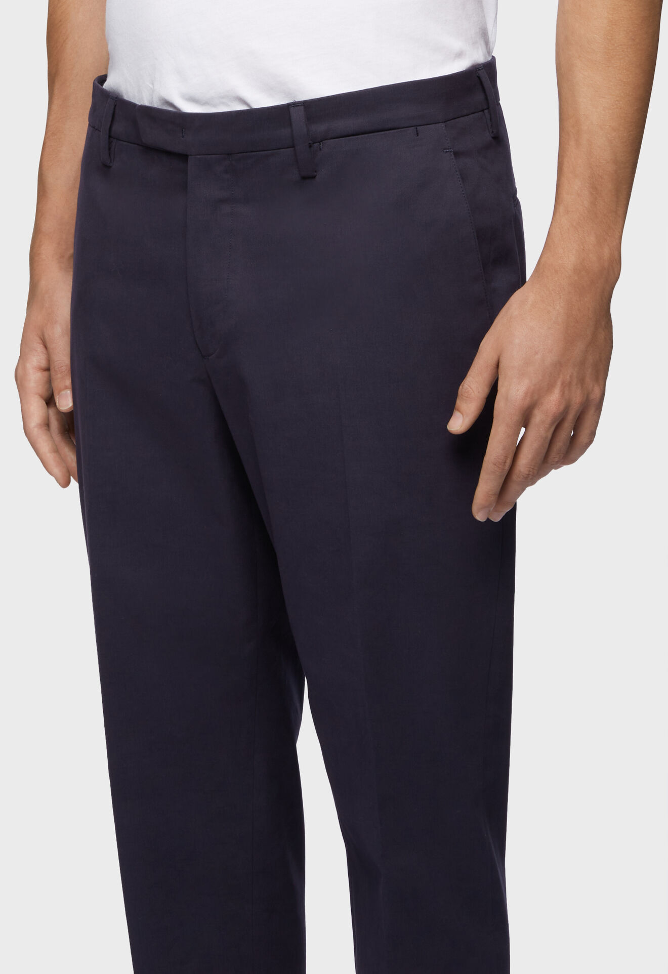 Boglioli Dark blue stretch cotton and cashmere trousers Couleur bleu foncé 80844SB3105001086R0780