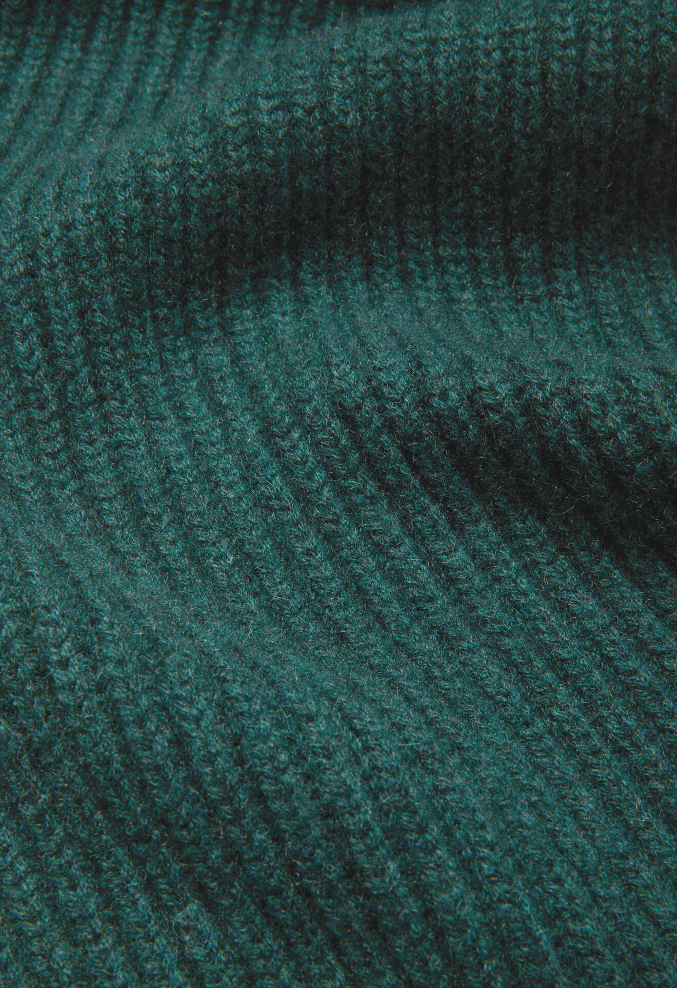 Boglioli Pure cashmere knit scarf Dark green 20259FB2907001080580