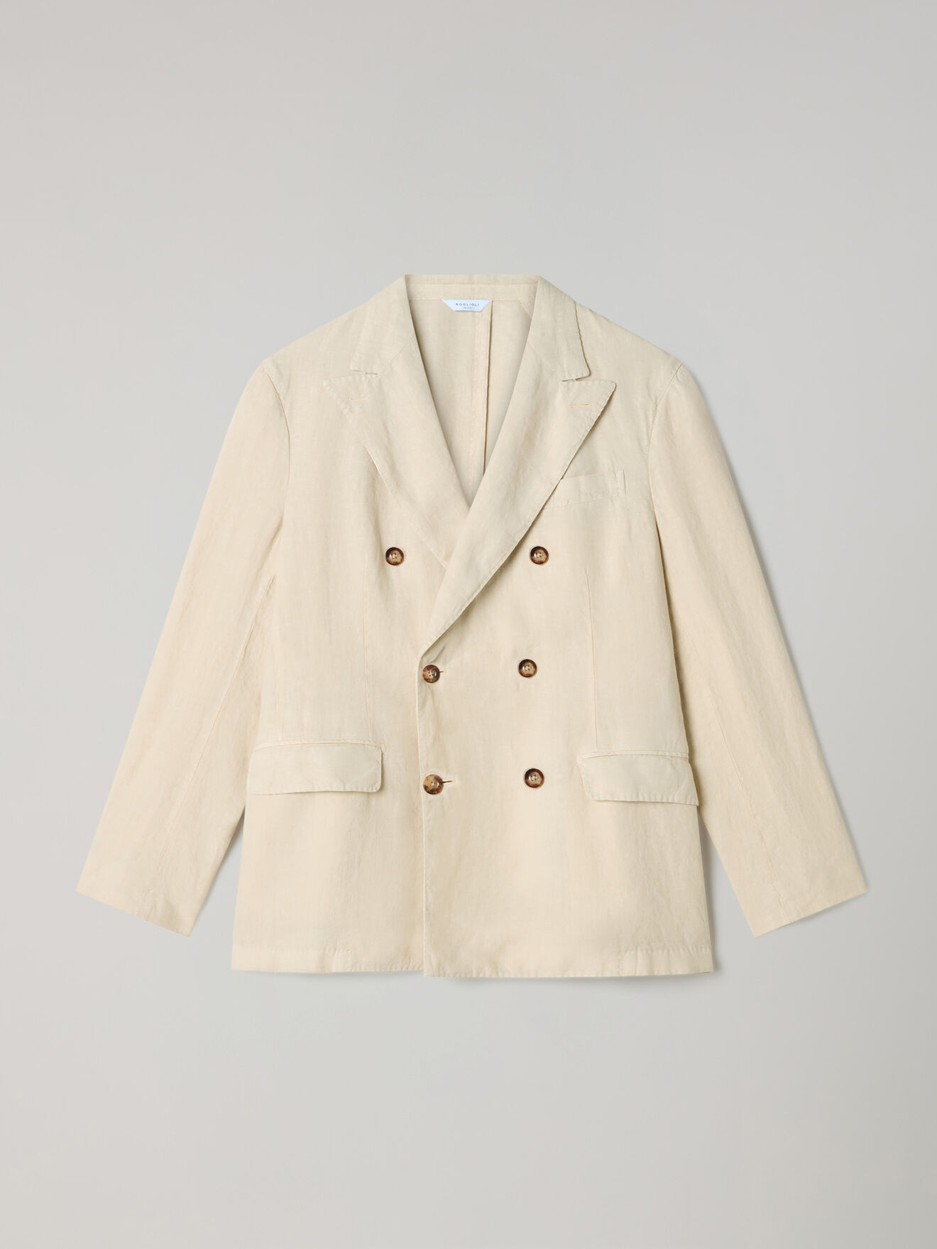 Boglioli Garment Dyed Linen double-breasted Dover Suit Beige X42H2QSA0426001236R0215