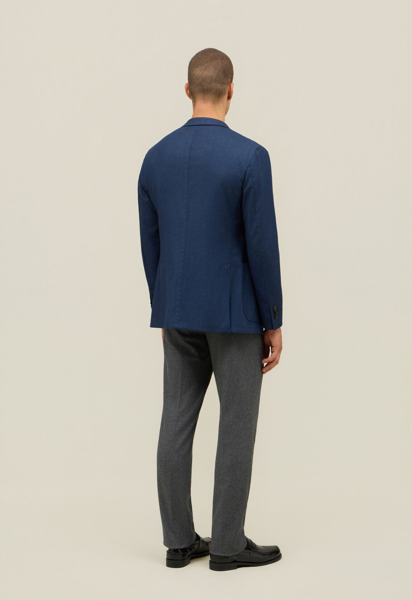 Boglioli Garment Dyed Wool K-Jacket Blue N6302JFA041500150R0784