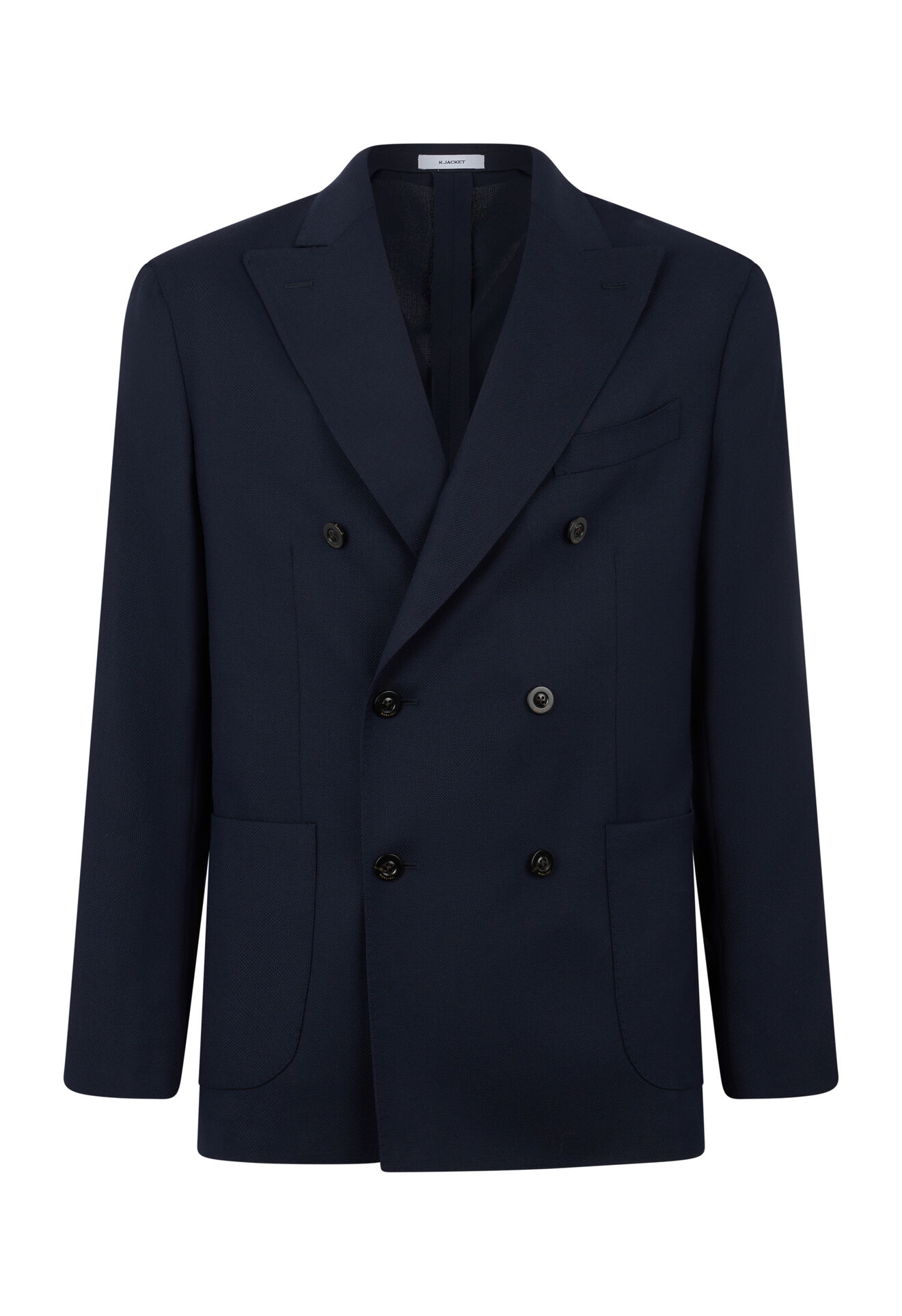 Boglioli Light Wool Honeycomb double-breasted K-Jacket Blue N4302ESA053400150R0780