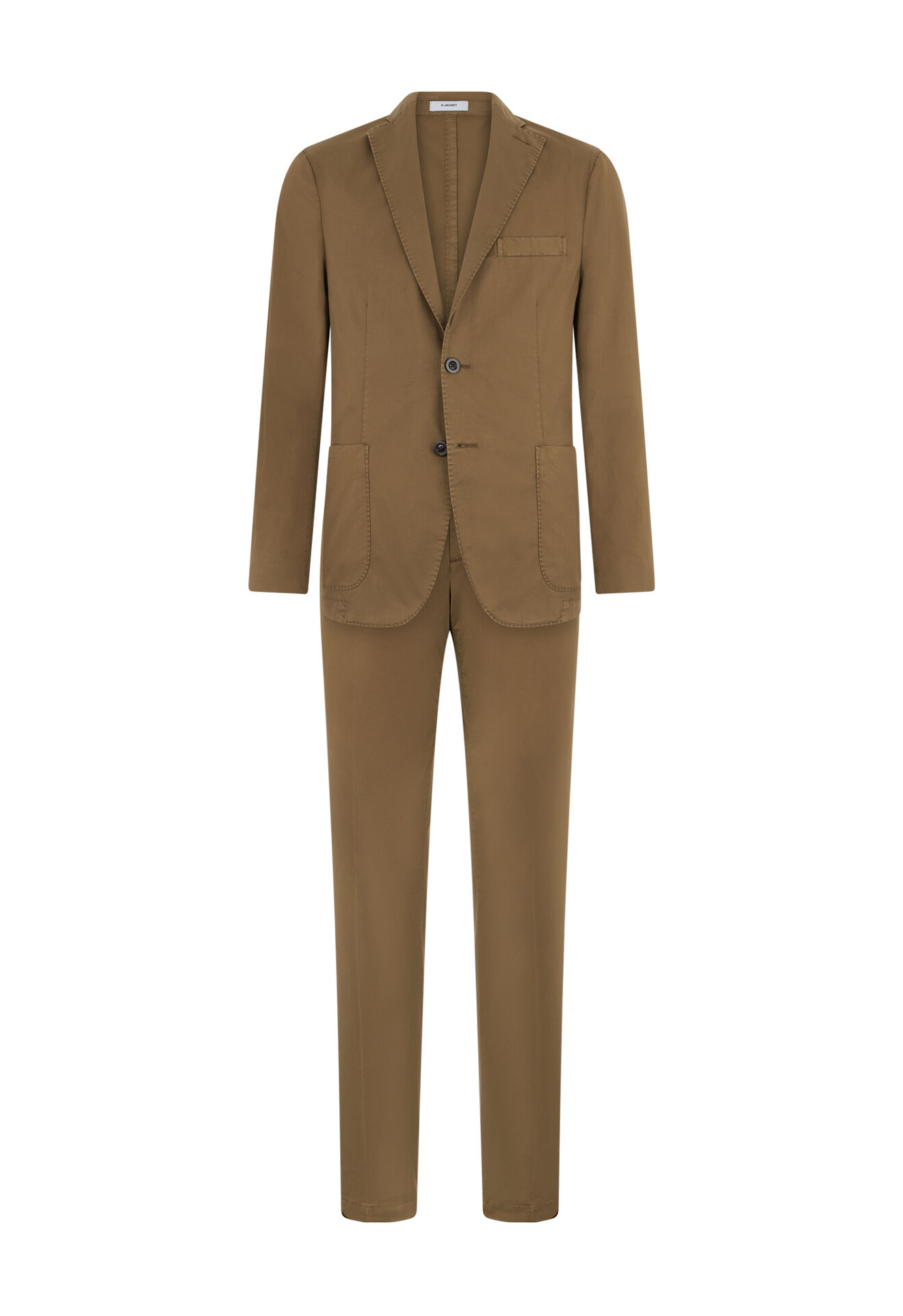 Boglioli St&uuml;ckgef&auml;rbter K-Suit aus Baumwolle Gr&uuml;n - Braun N13H2QSB5424001506R0564