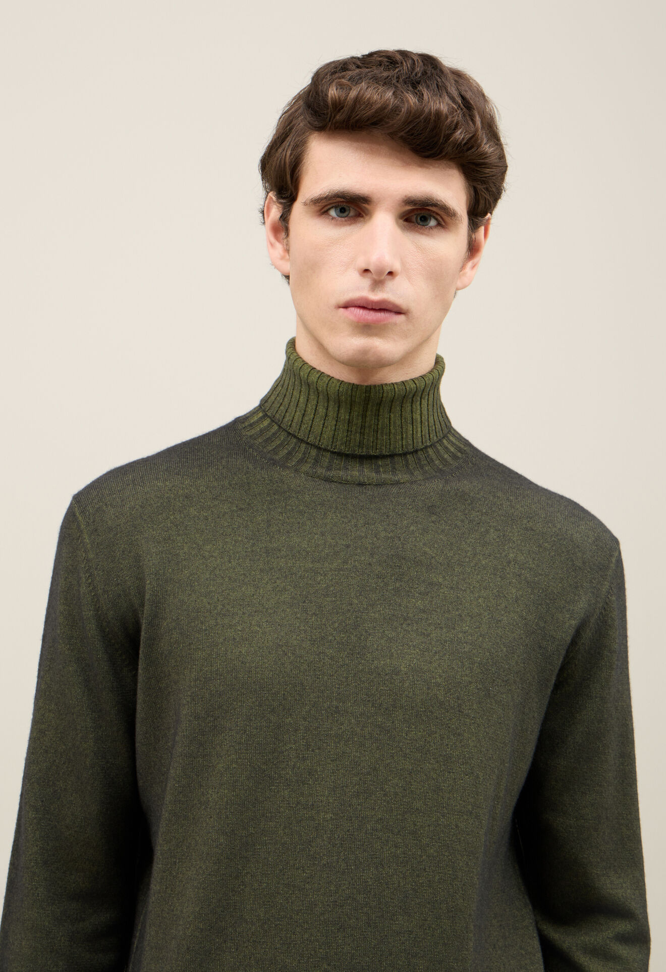 Boglioli Rollkragenpullover aus Kaschmir Tinto Velo Grün 91420TFB5809001080595