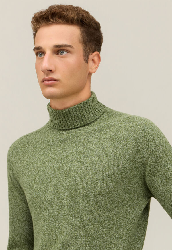 Boglioli Wool Cashmere mouliné Turtleneck Green 91565FB5804001080550