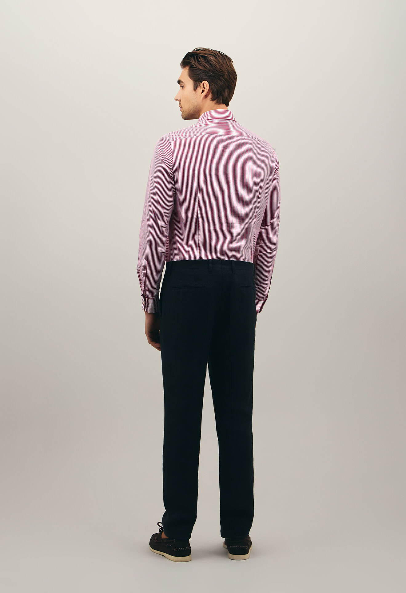 Boglioli Poplin Striped Shirt Red/White 612LSB4862001080193