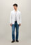 Boglioli Stückgefärbte K-Jacket aus Leinen Weiß N2902QSA042600150R0101