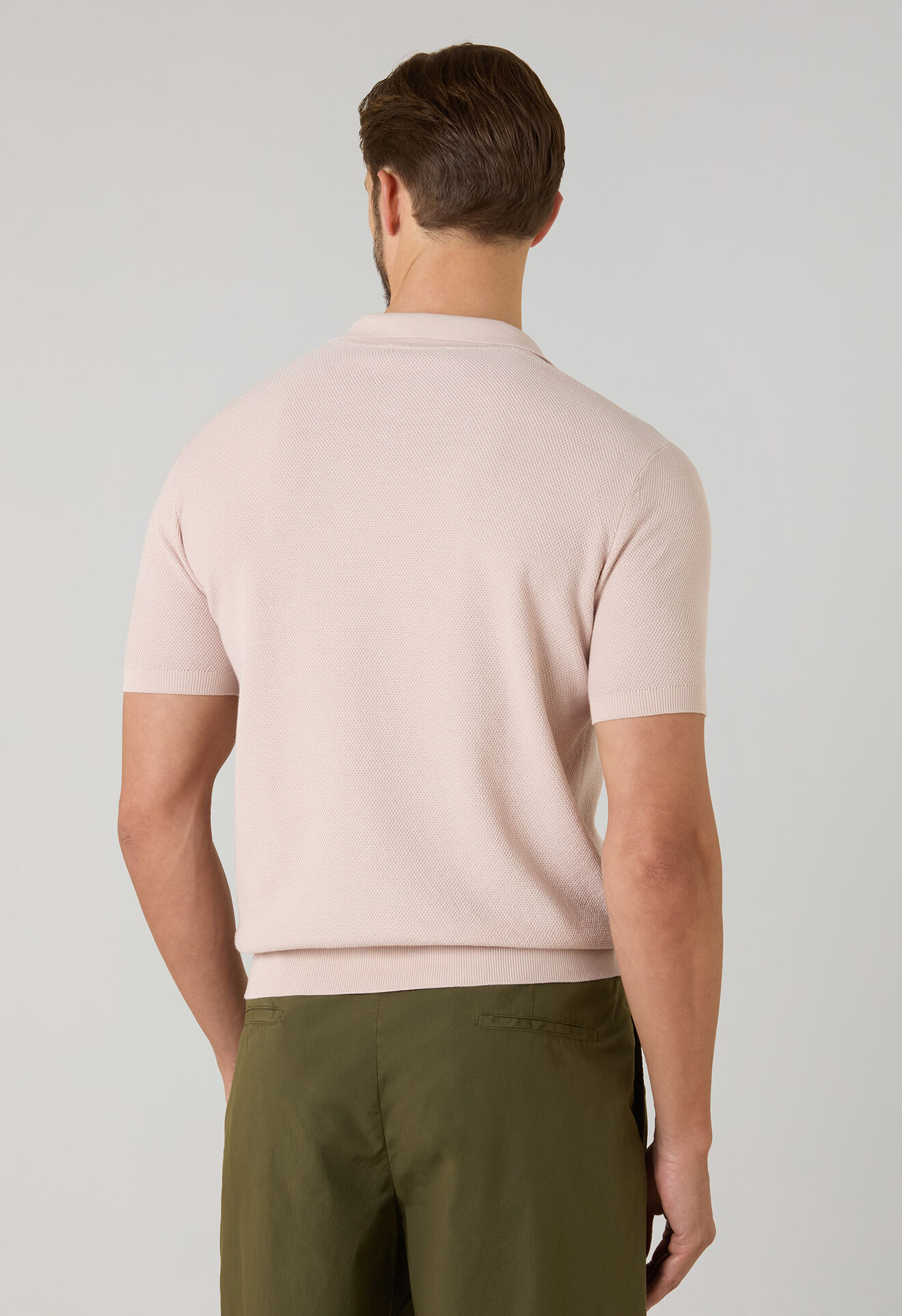 Boglioli Garment Dyed Cotton Piqu&eacute; short-sleeve Polo Pink Pastel 91571TSB4801001080913