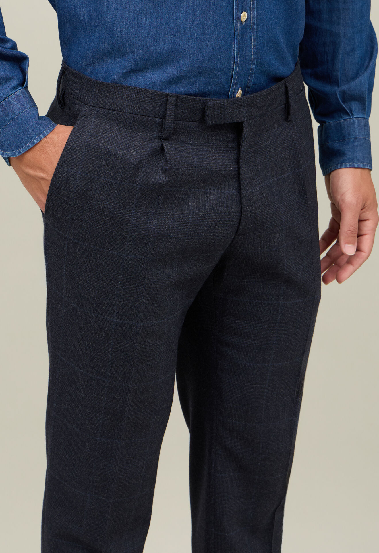 Boglioli Prince of Wales Light Flannel K-Suit Blue N13H2EFB5102001506R0790