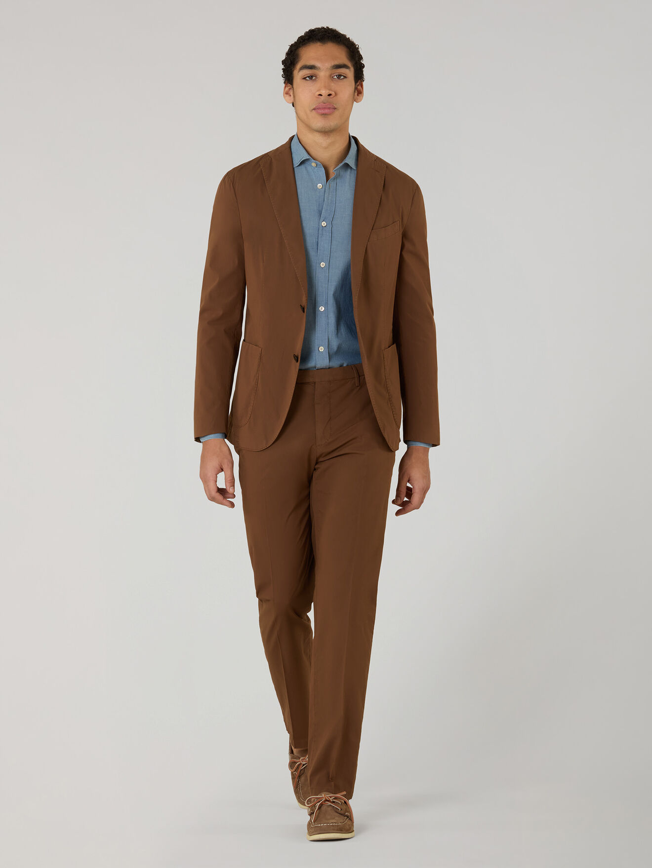 Boglioli Garment Dyed Popeline Papier K-Suit Brown N13C2QSB6418001506R0442