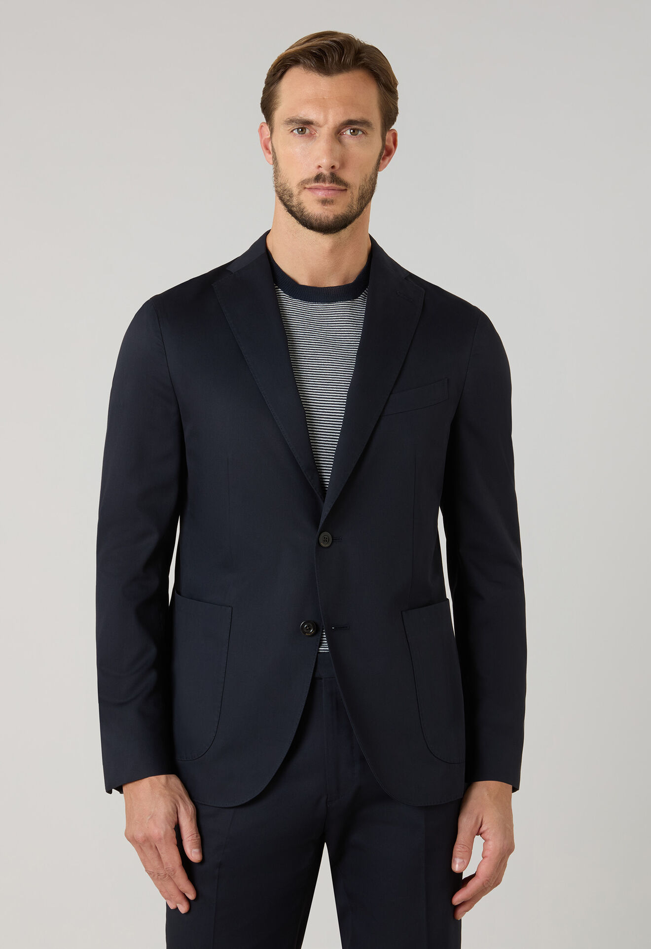 Boglioli Tencel Cotton Twill K-Suit Blue N13C2ESB6113001506R0790