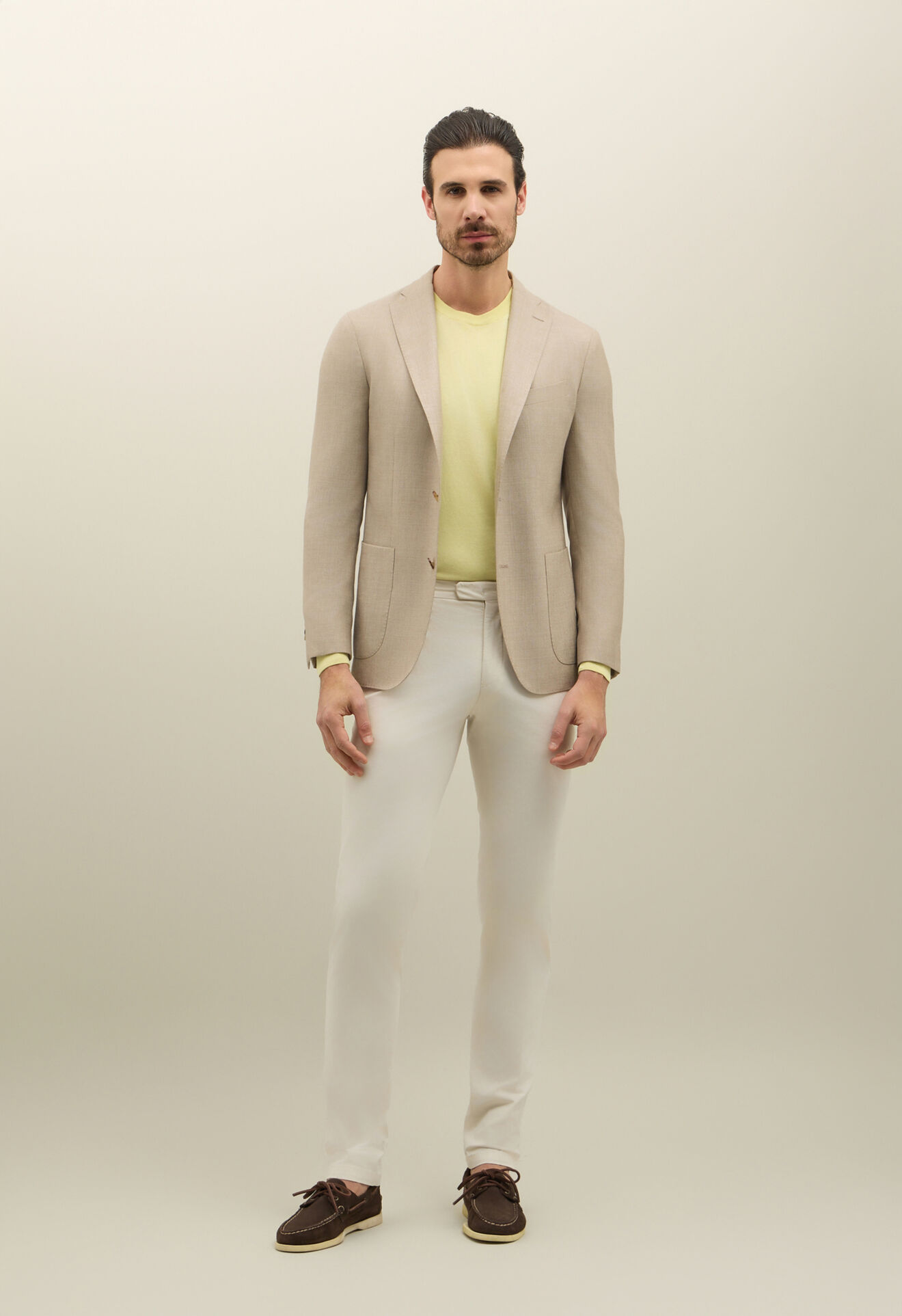 Boglioli Stretch Cotton straight Chinos Warm white 80882QSB5753001086R0101