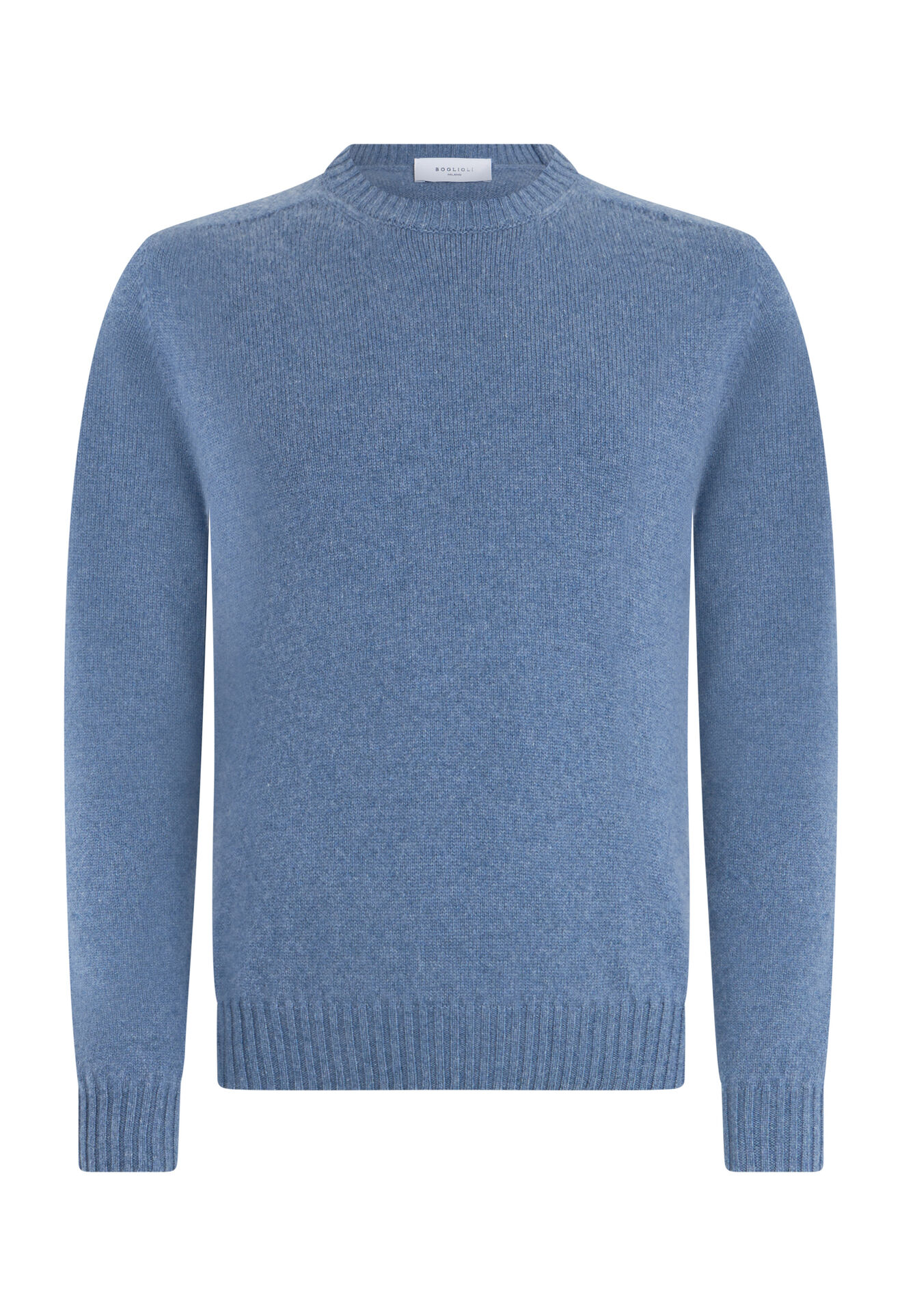 Boglioli Rundhalsshirt aus Kaschmir Hellblau 91445FB1814001080620